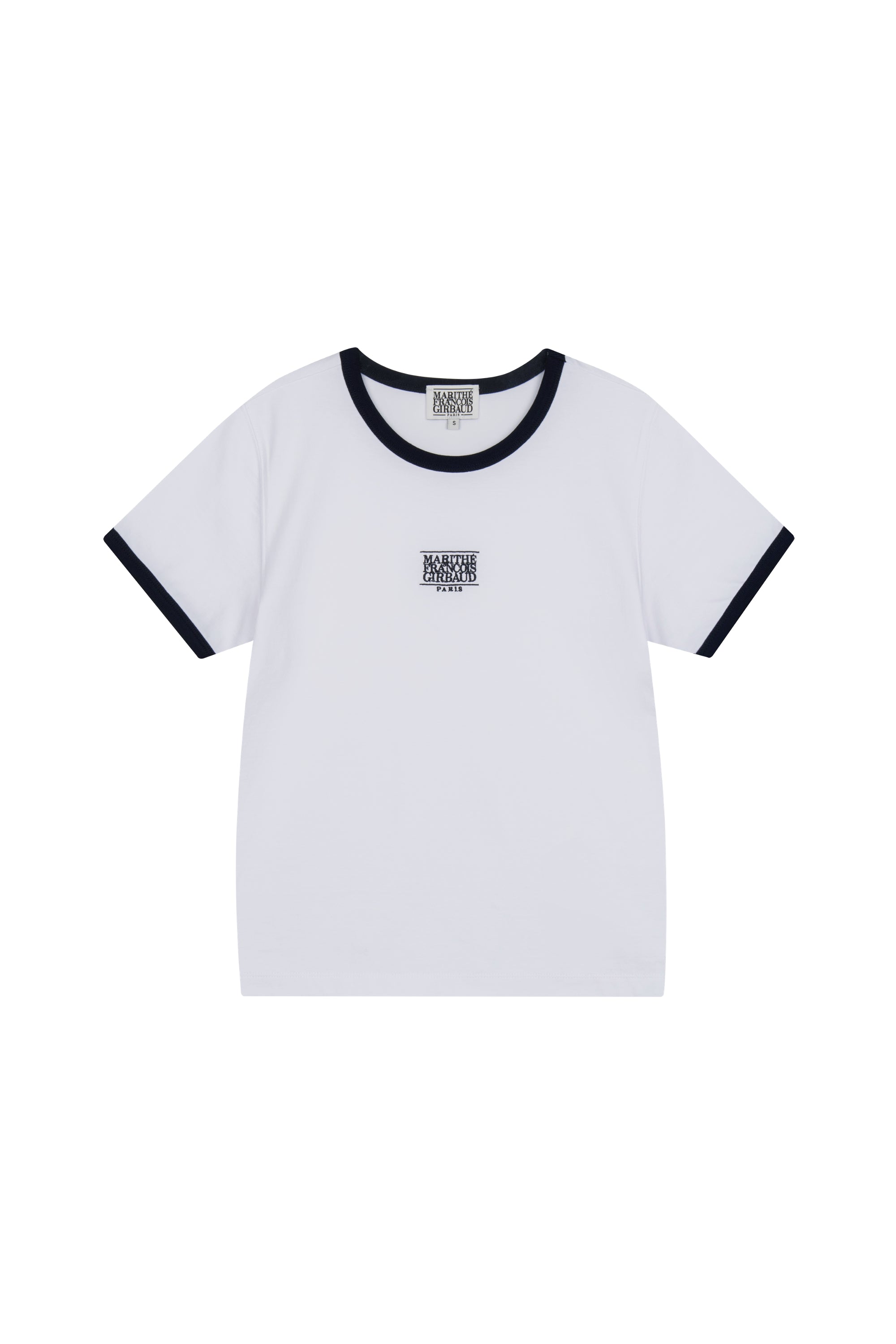 W Classic Logo Ringer Tee White