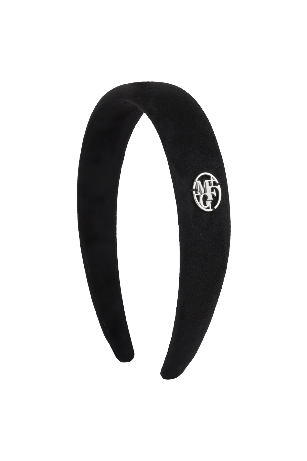 Circle Logo Suede Hairband Black