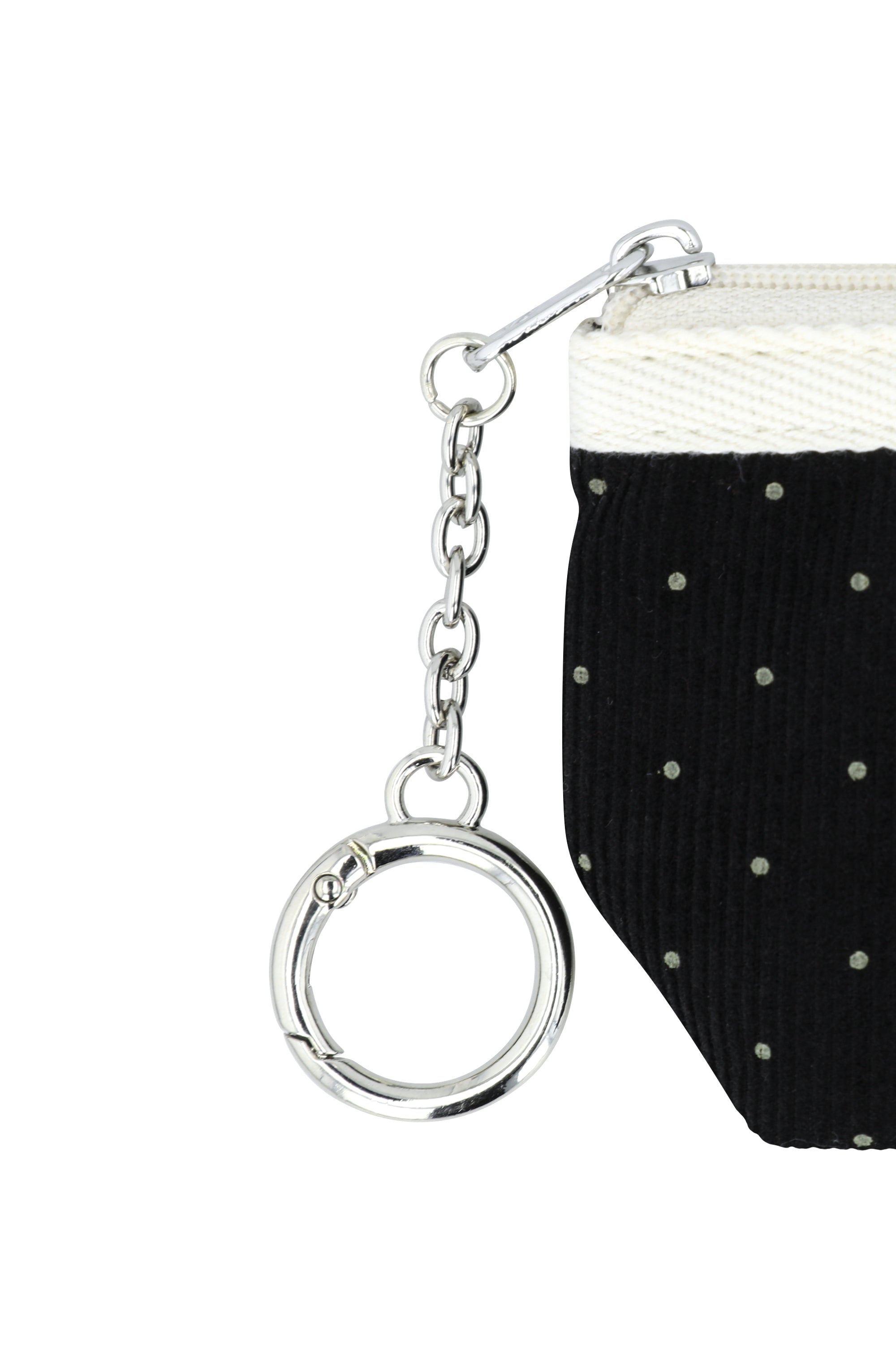 Mini Corduroy Pouch Keyring Black