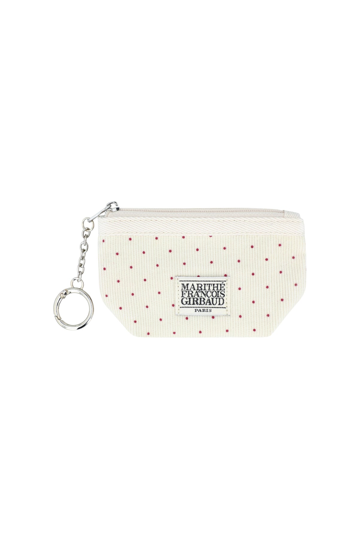 Mini Corduroy Pouch Keyring Ivory