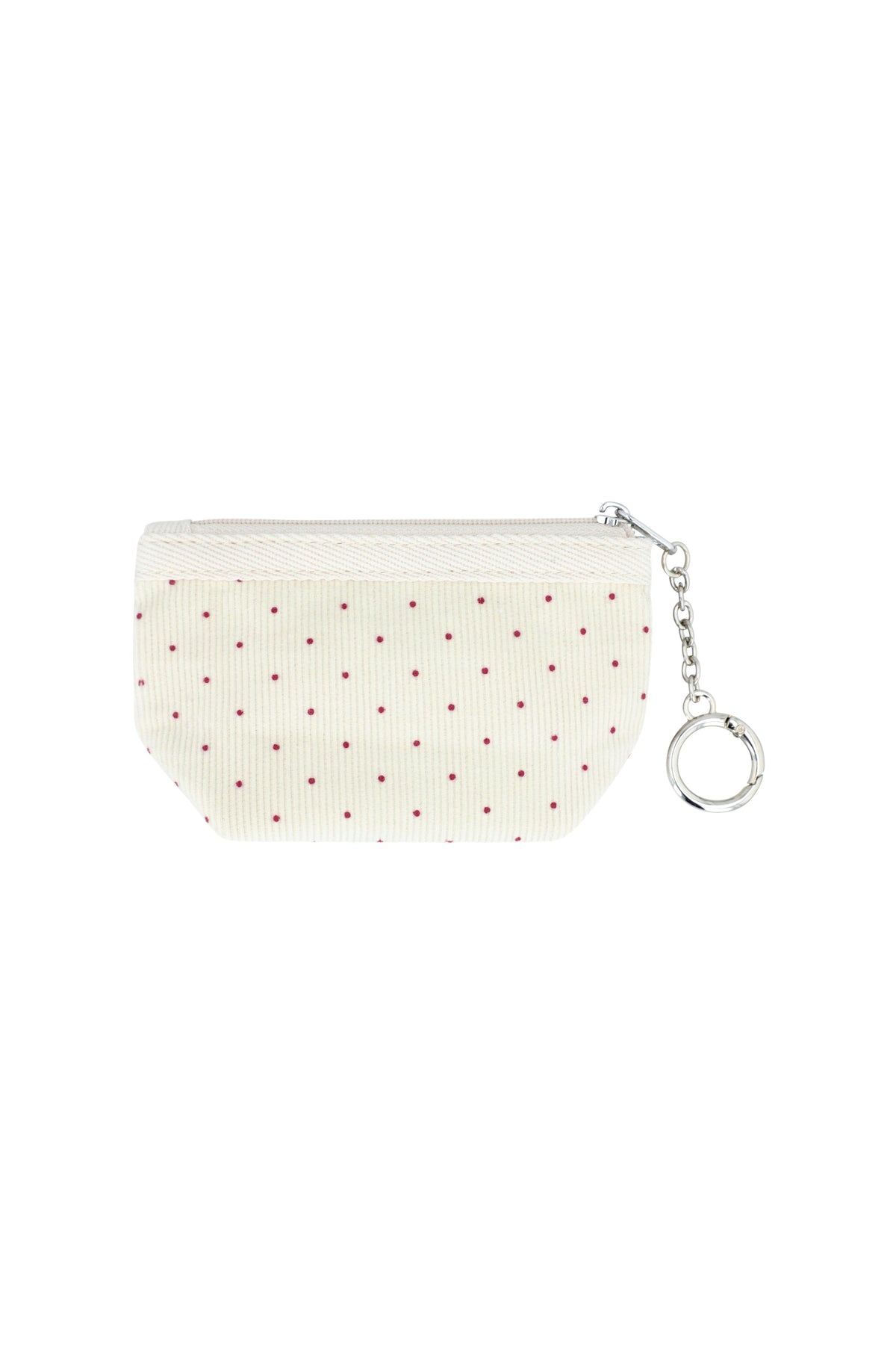 Mini Corduroy Pouch Keyring Ivory