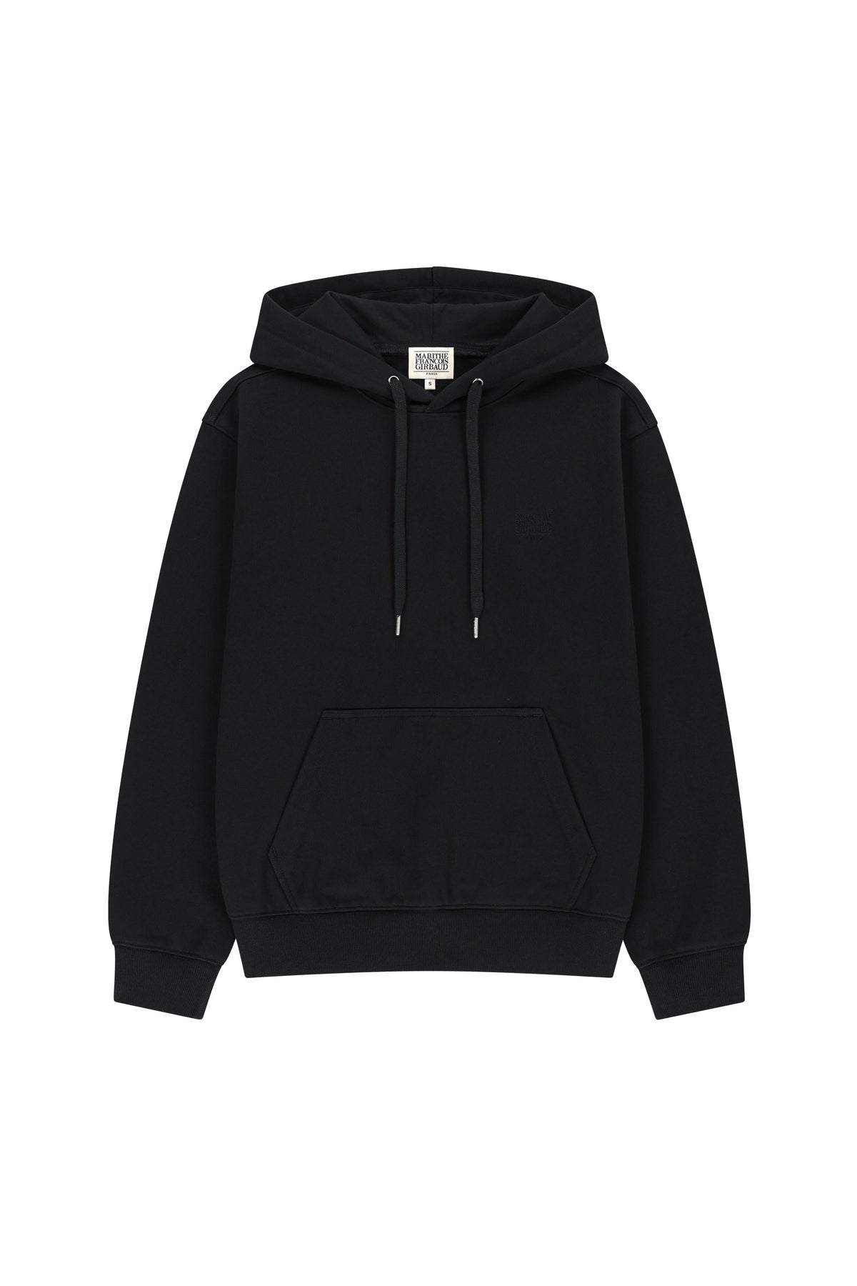 Small Classic Logo Embroidery Hoodie Black