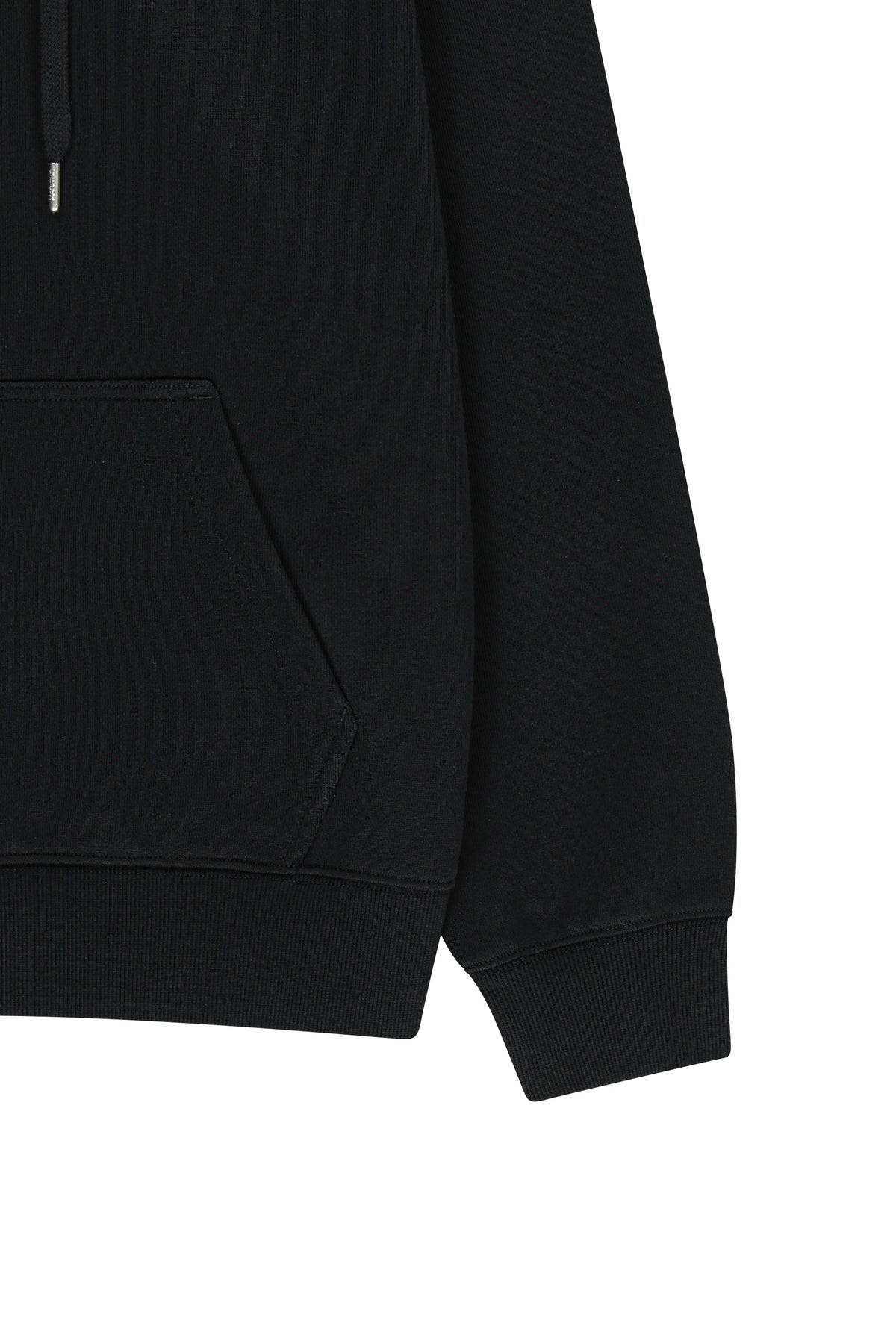 Small Classic Logo Embroidery Hoodie Black