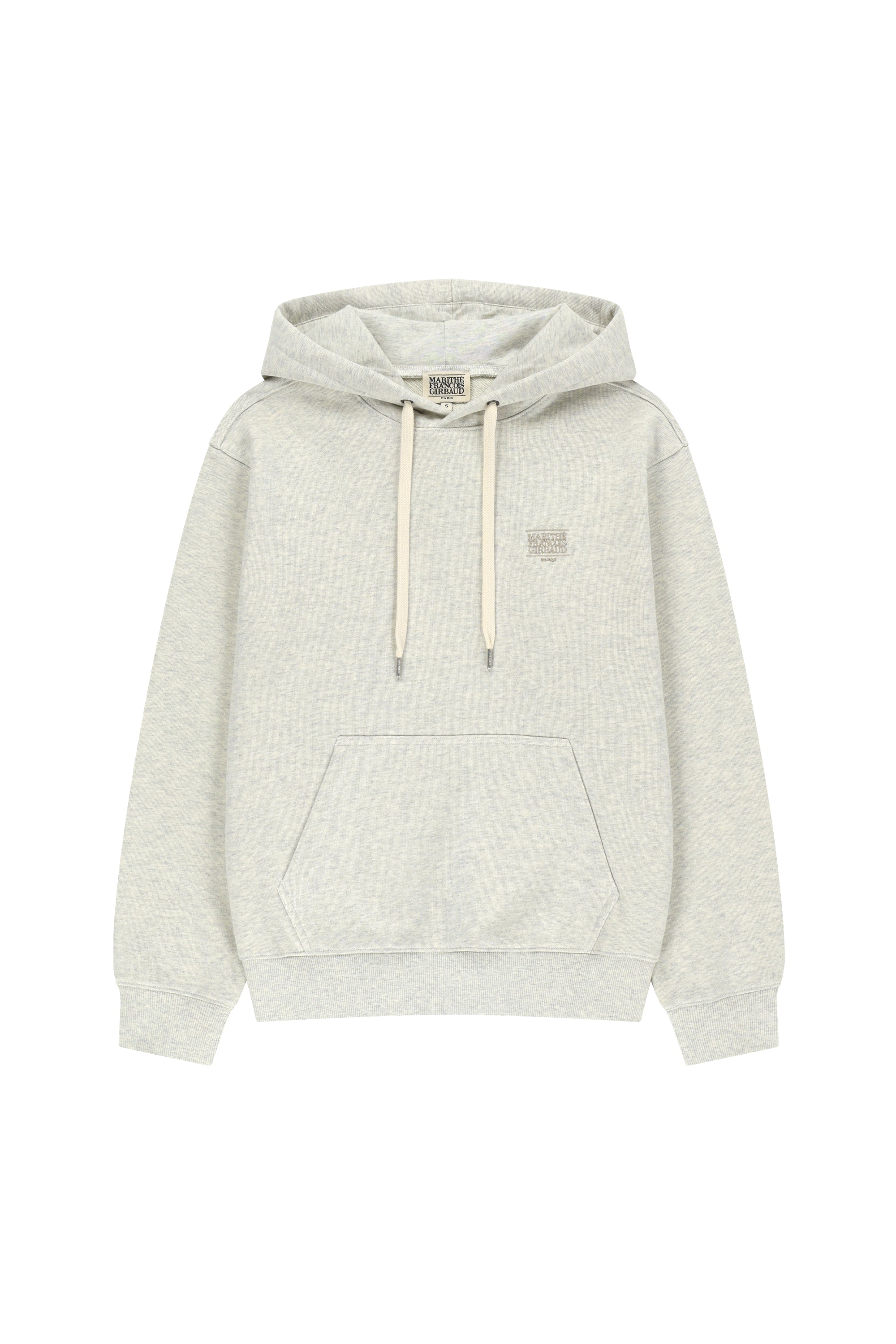 Small Classic Logo Embroidery Hoodie Oatmeal