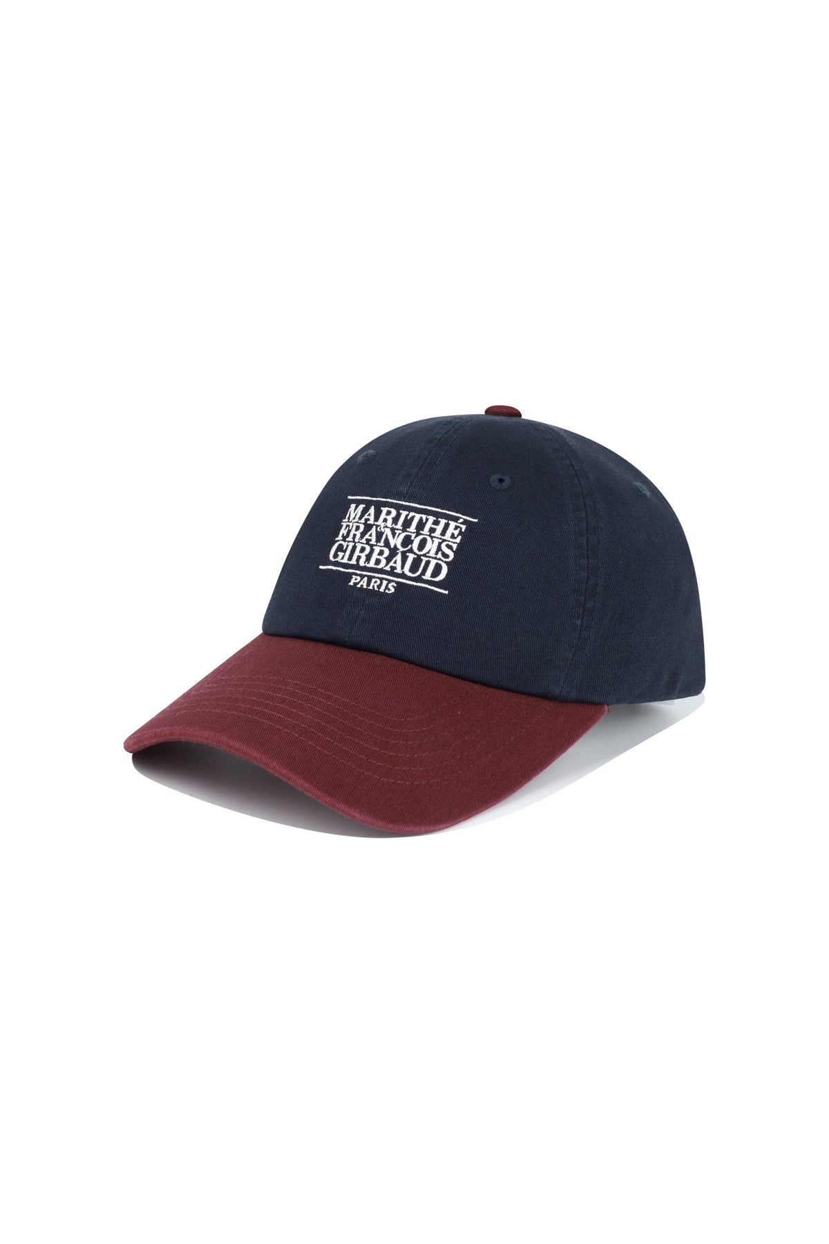 Small Classic Logo 6Panel Color Block Cap Burgundy