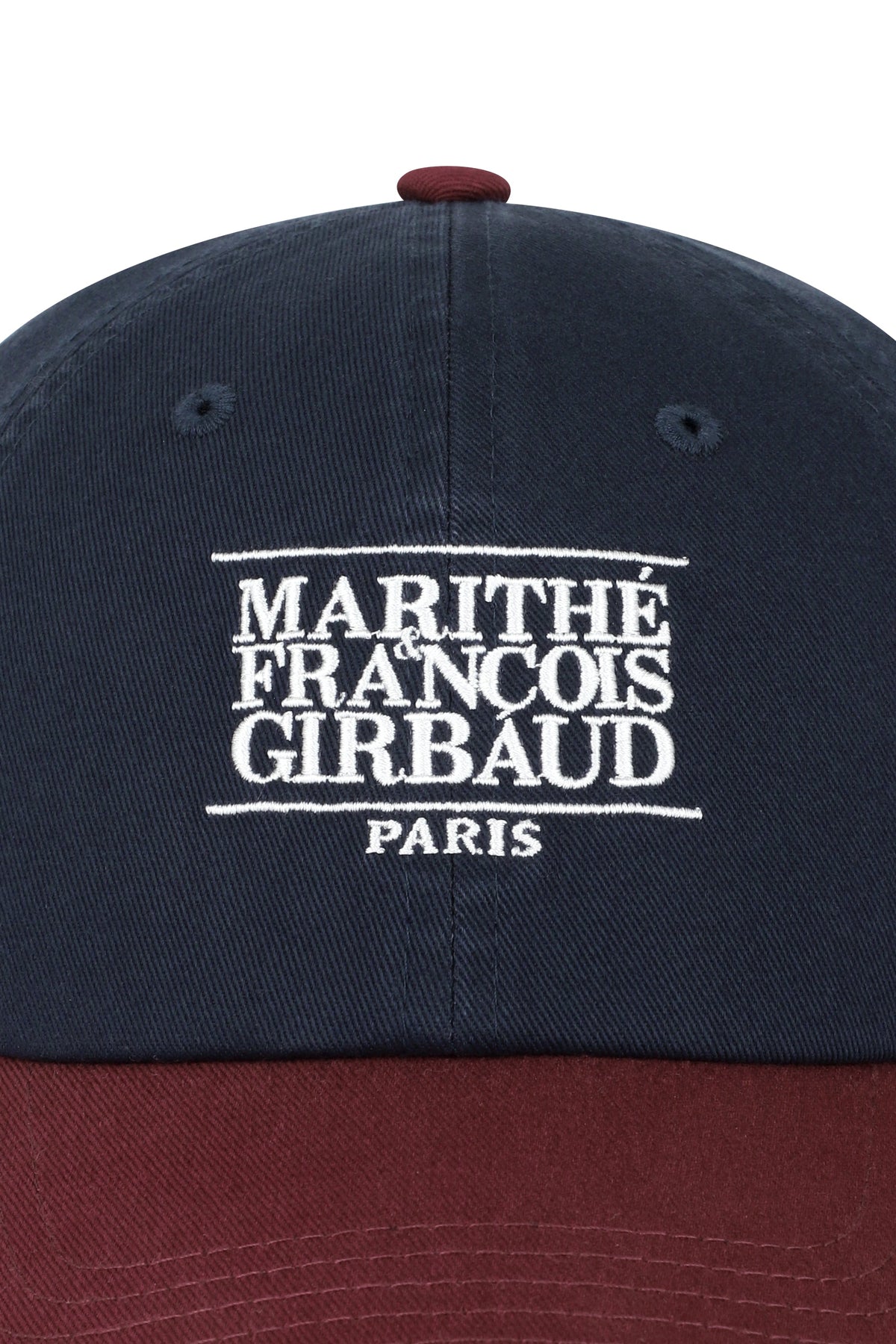 Small Classic Logo 6Panel Color Block Cap Burgundy