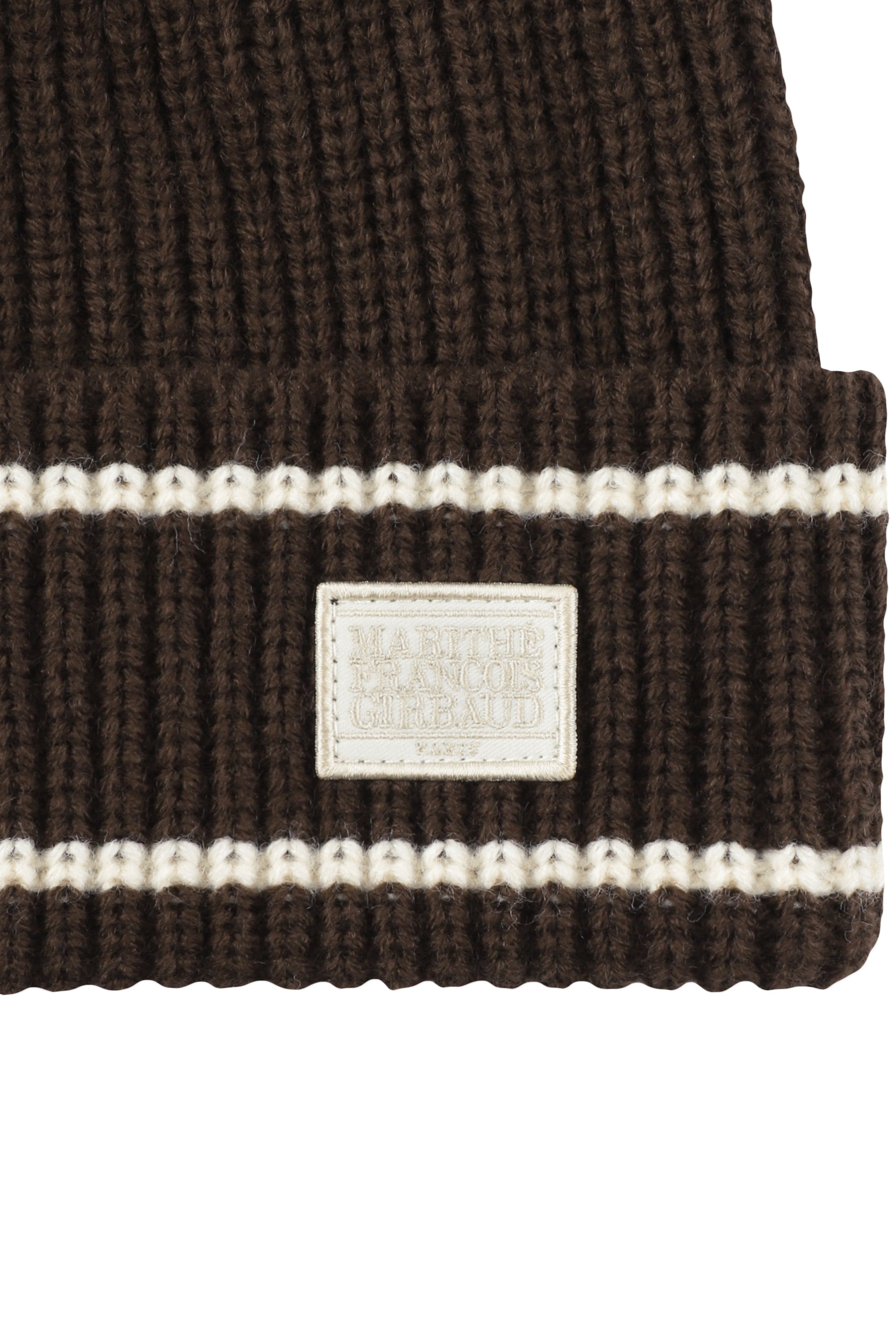 Micro Classic Logo Color Block Beanie Brown