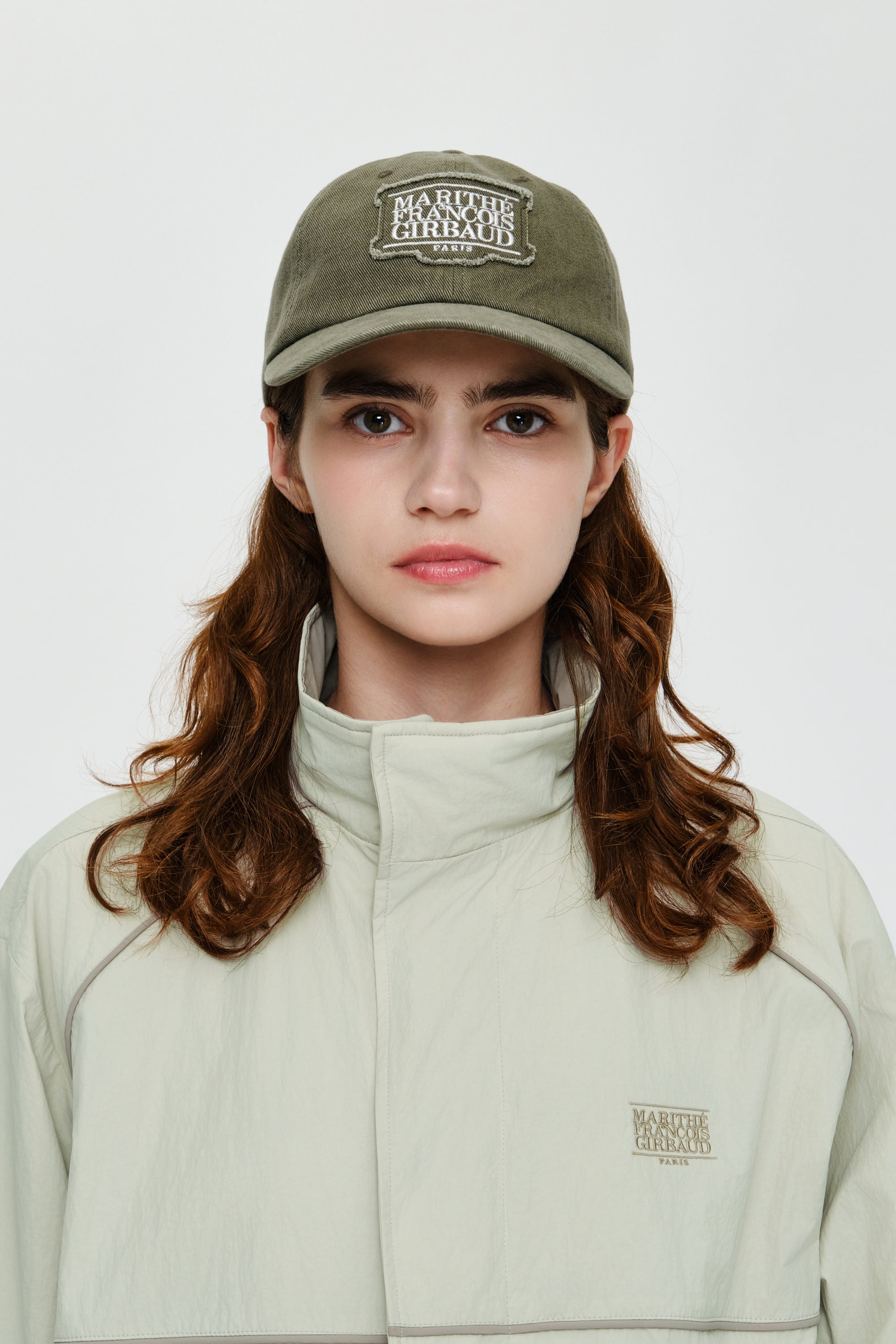 Applique Washed Small Classic Logo Cap Khaki