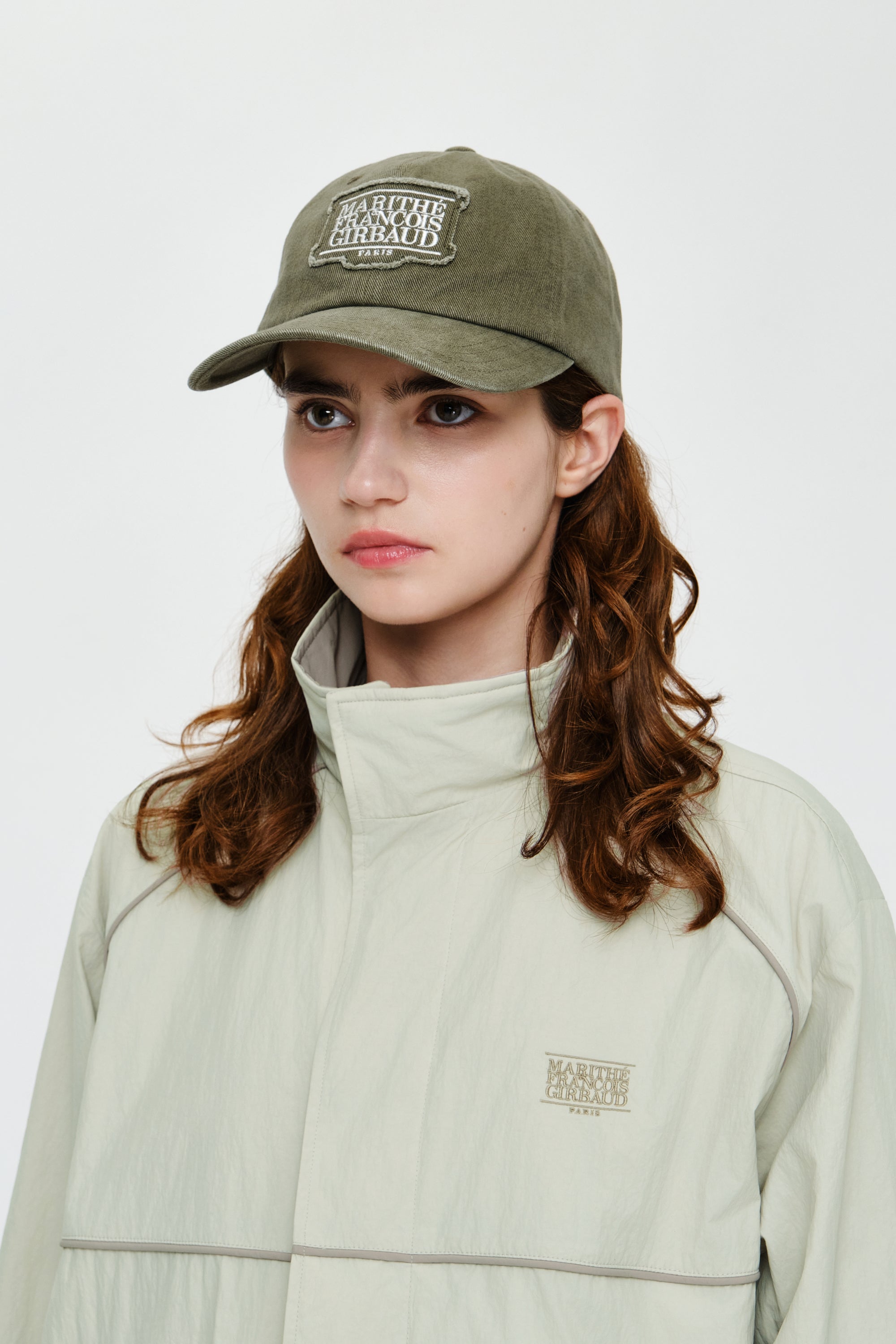 Applique Washed Small Classic Logo Cap Khaki