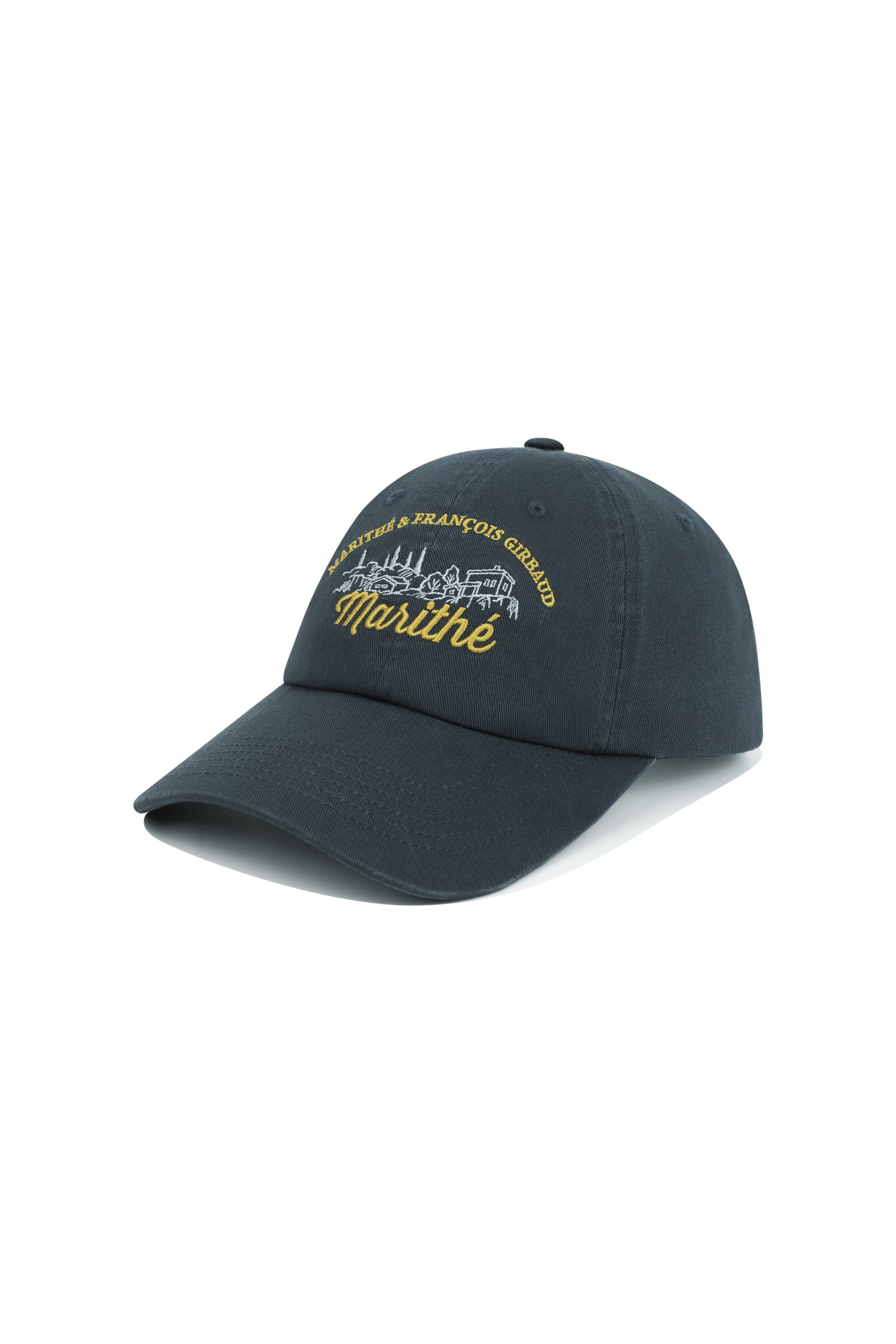 Scenery Embroidered Cap Charcoal