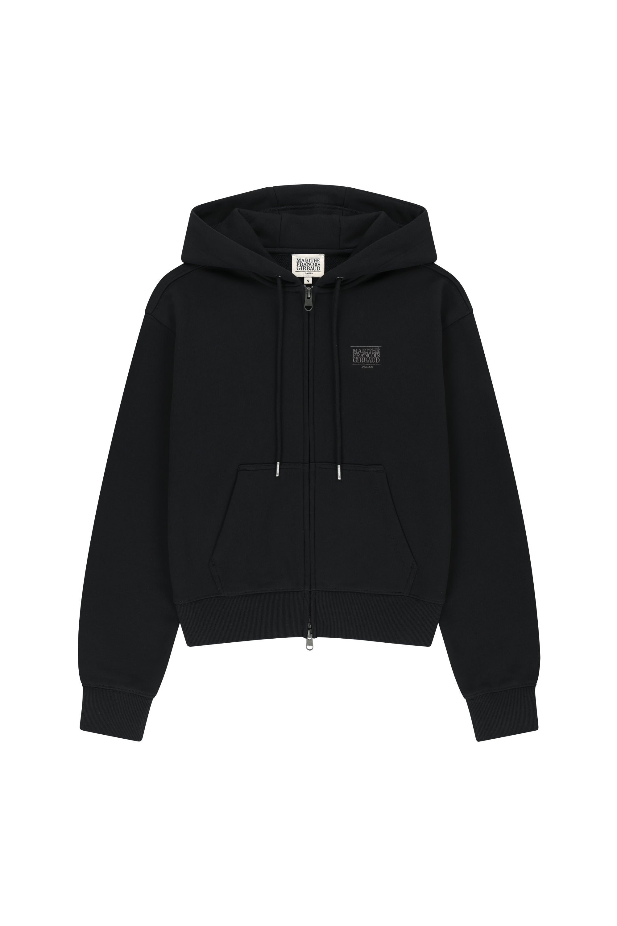 W Small Classic Logo Hoodie Zipup Black
