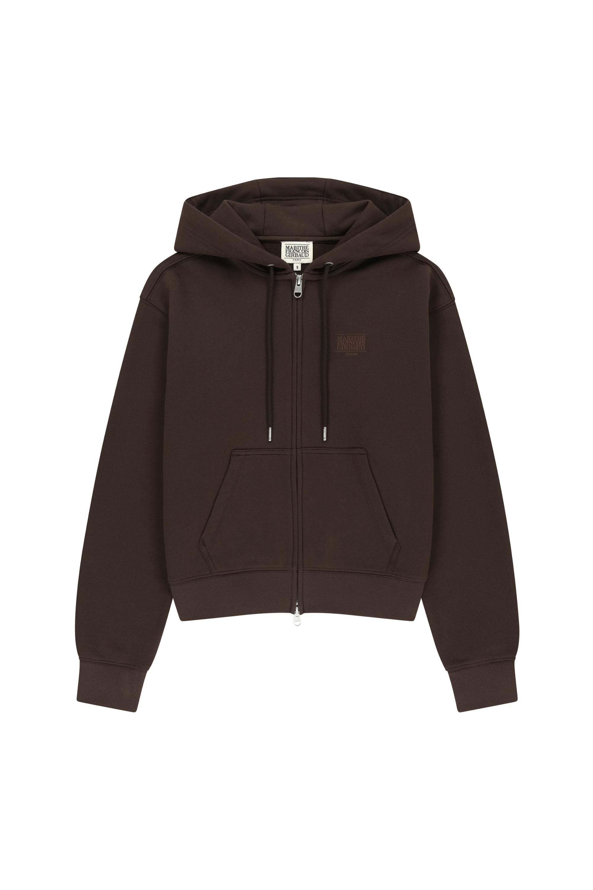 W Small Classic Logo Hoodie Zipup Brown