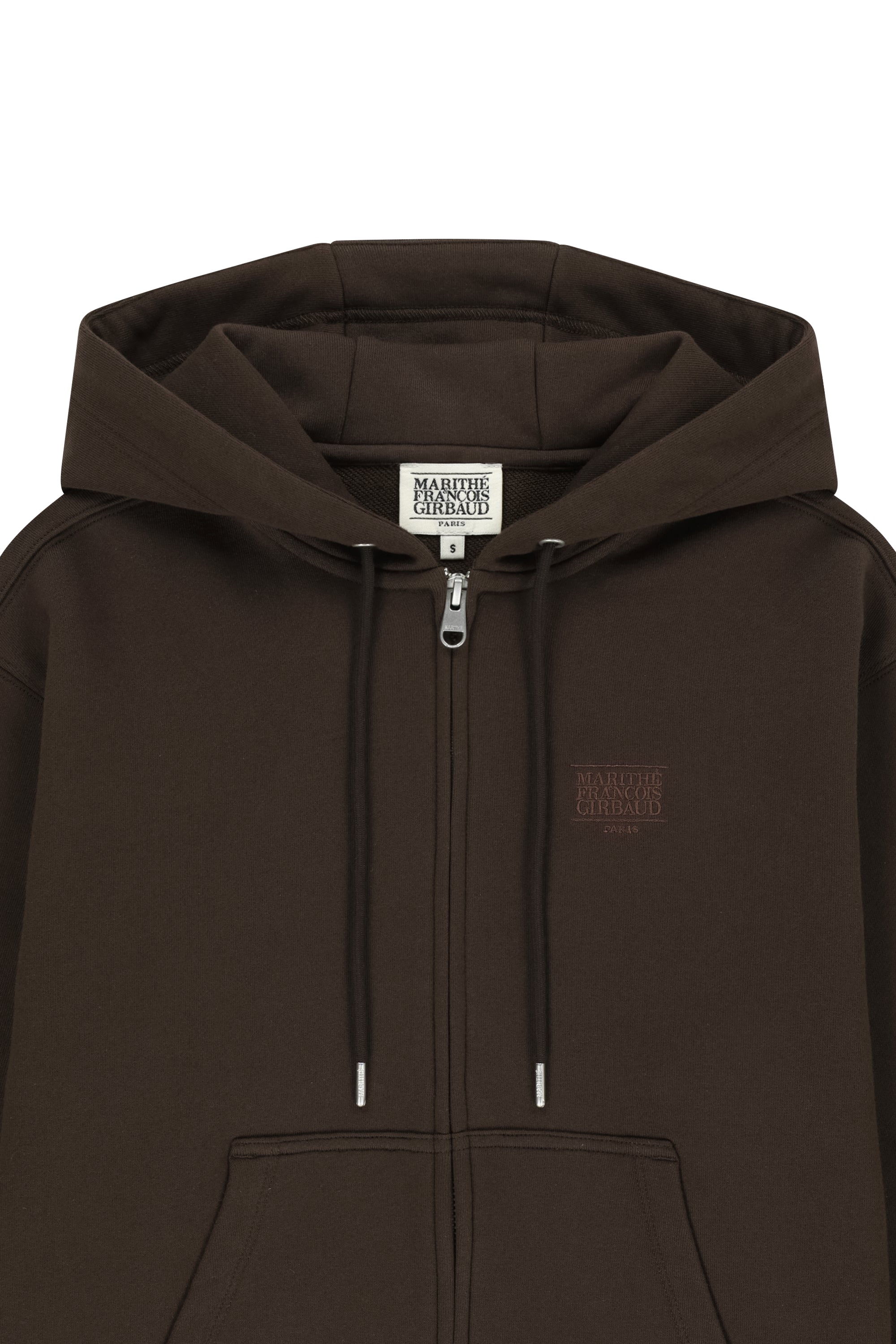 W Small Classic Logo Hoodie Zipup Brown