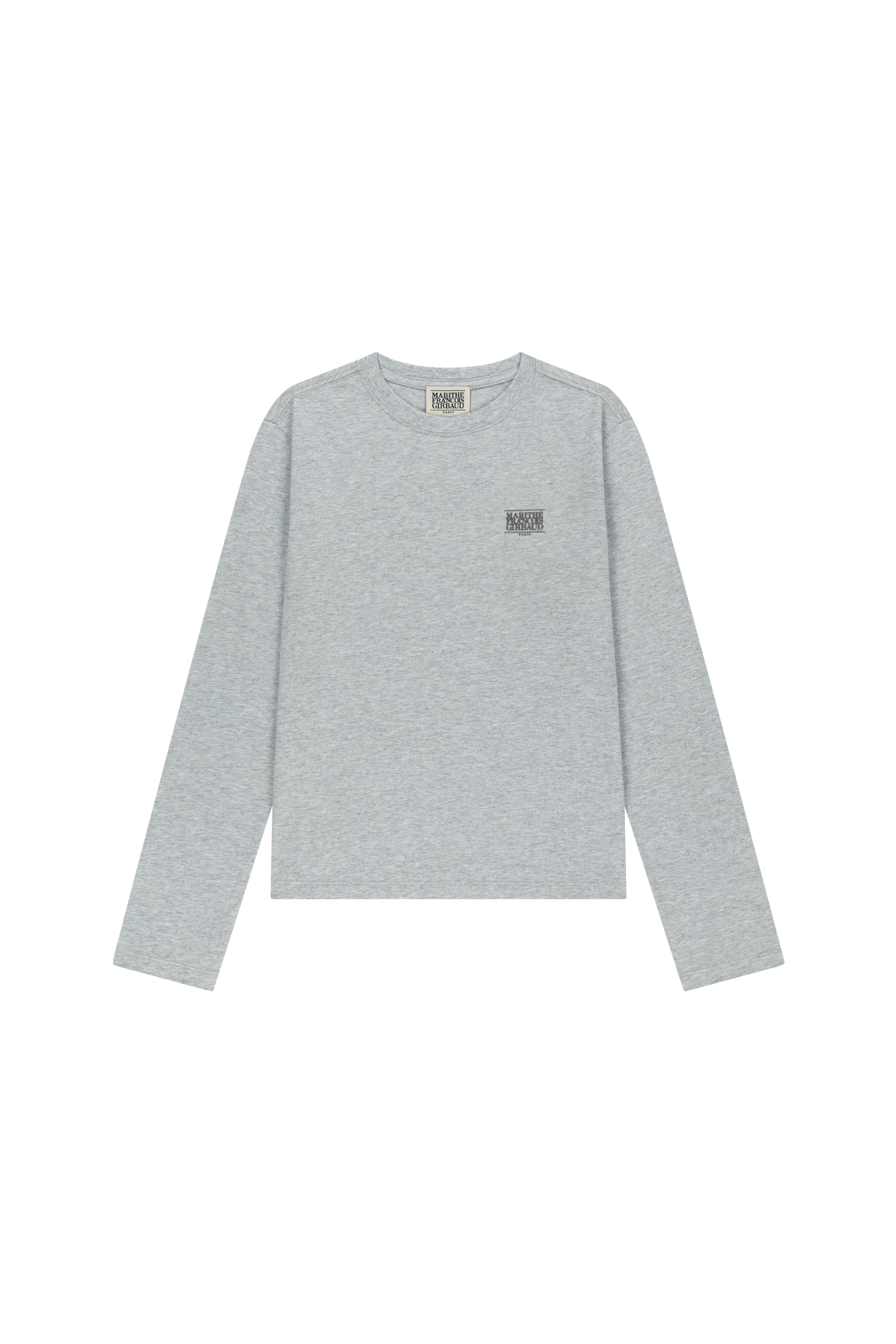 W Small Classic Logo Long Sleeve Tee Heather Gray