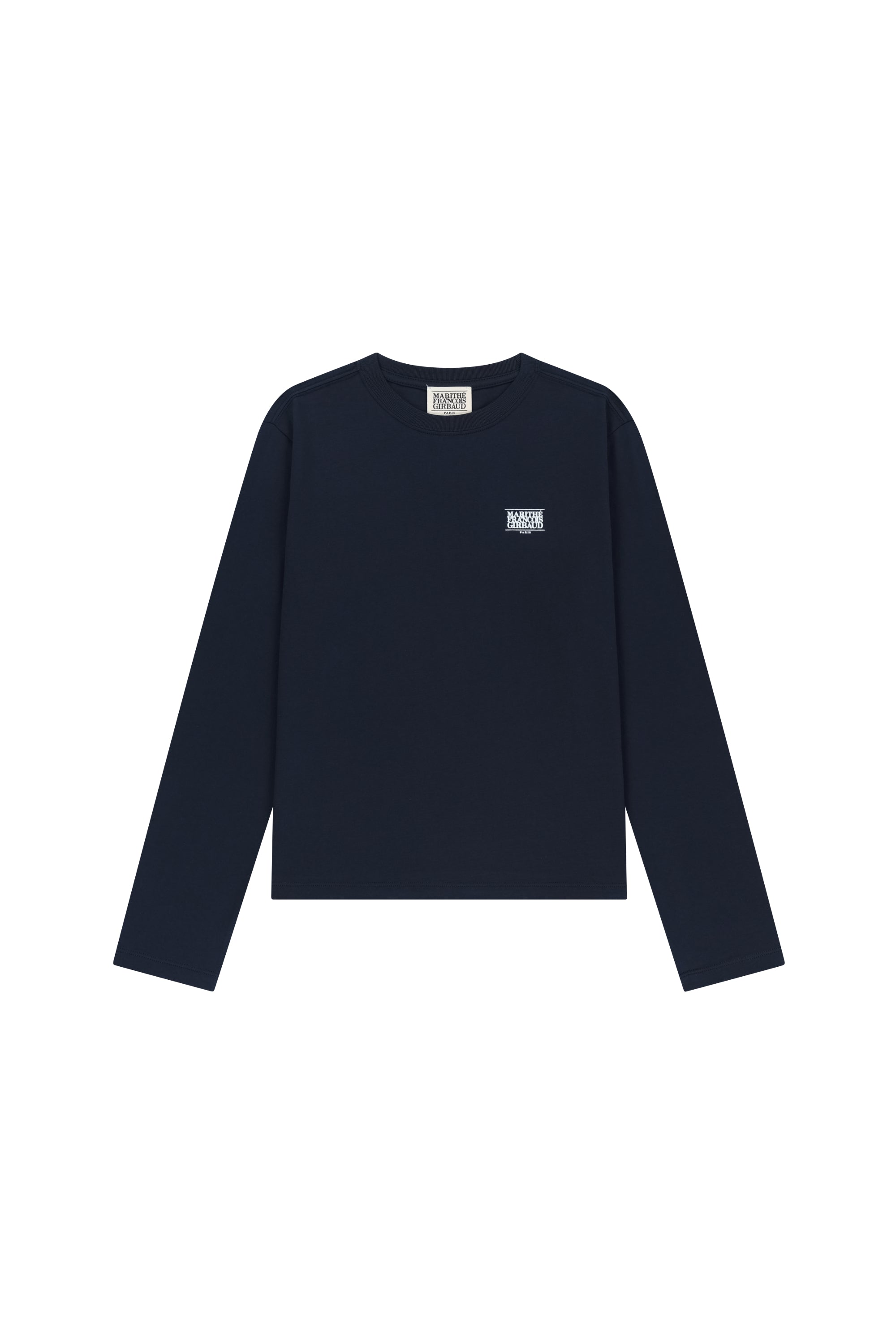 W Small Classic Logo Long Sleeve Tee Navy