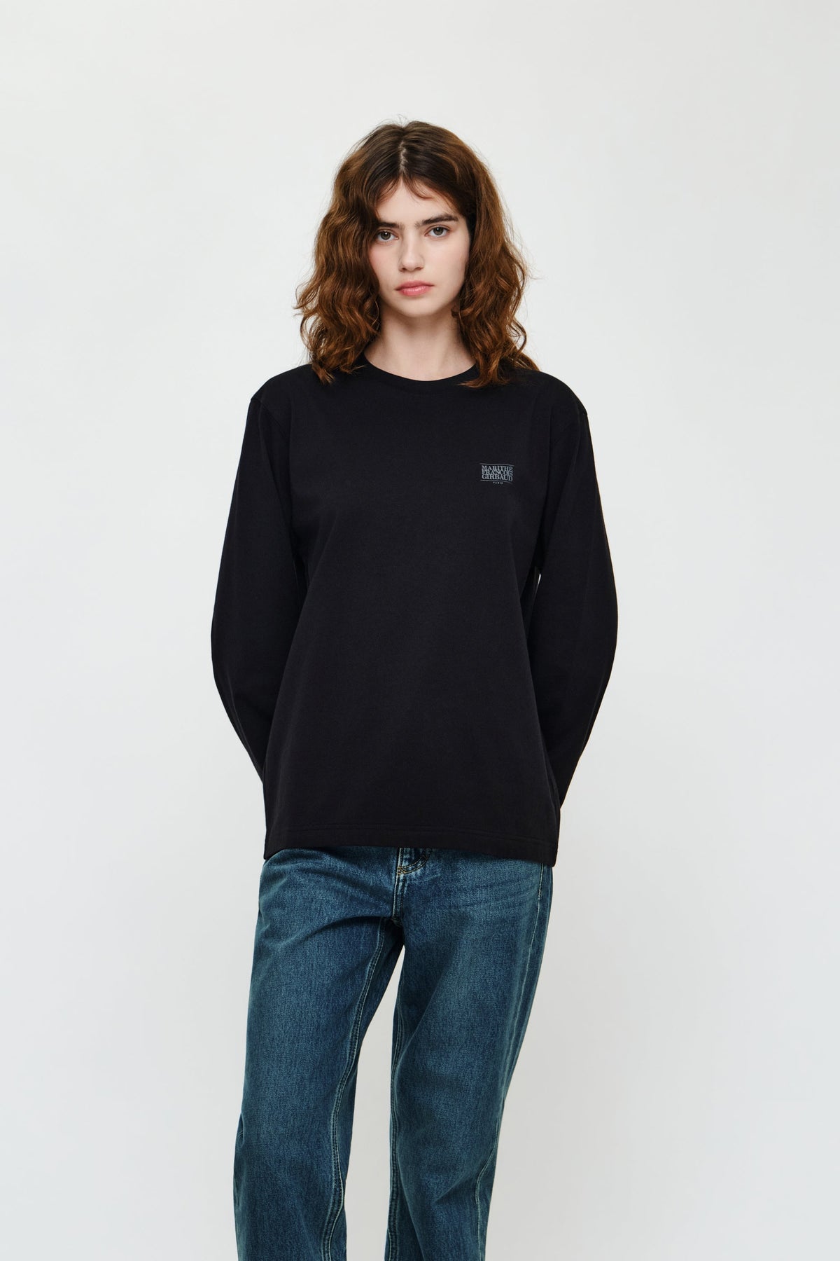 Small Classic Logo Long Sleeve Tee Black