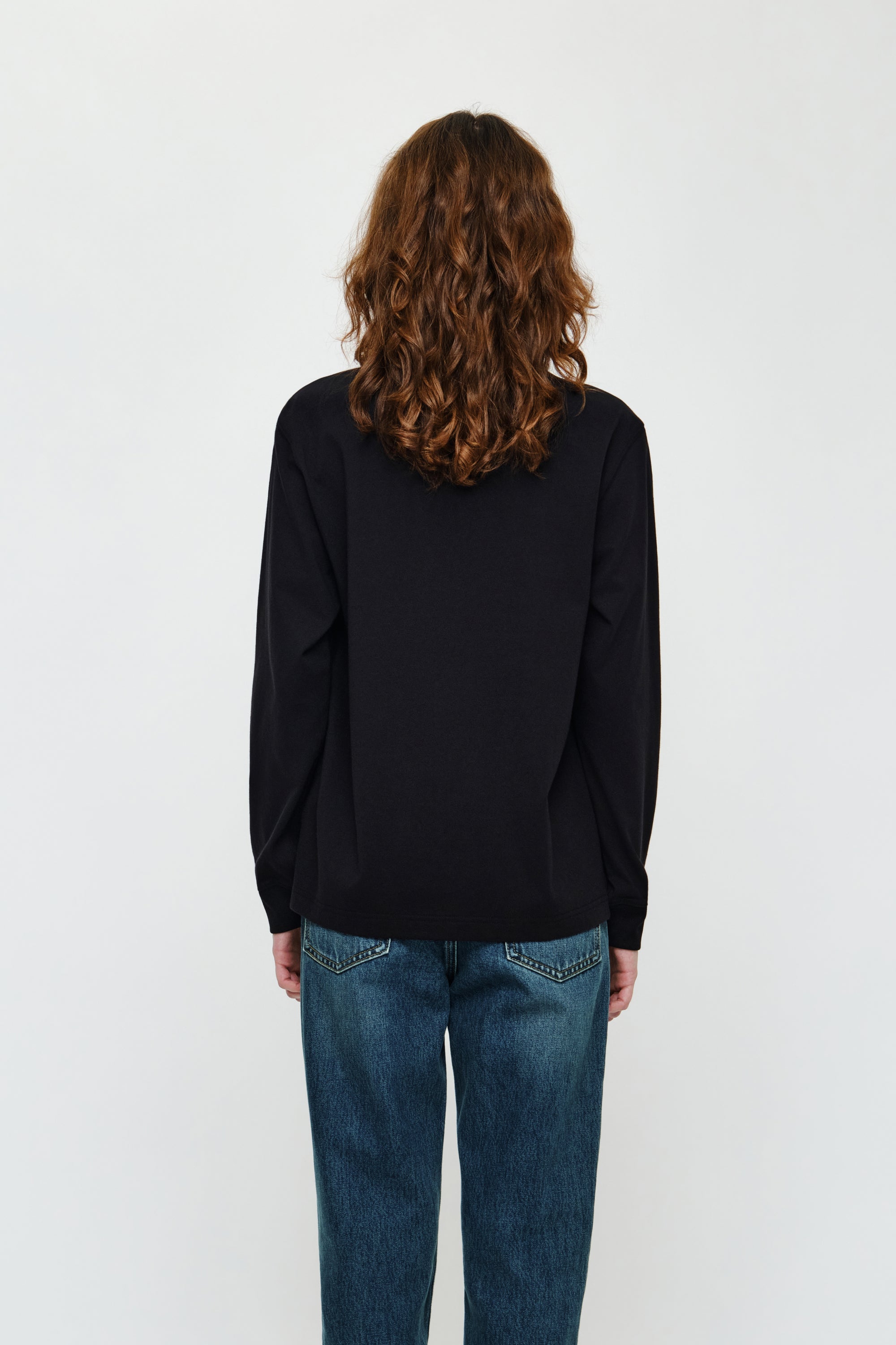 Small Classic Logo Long Sleeve Tee Black