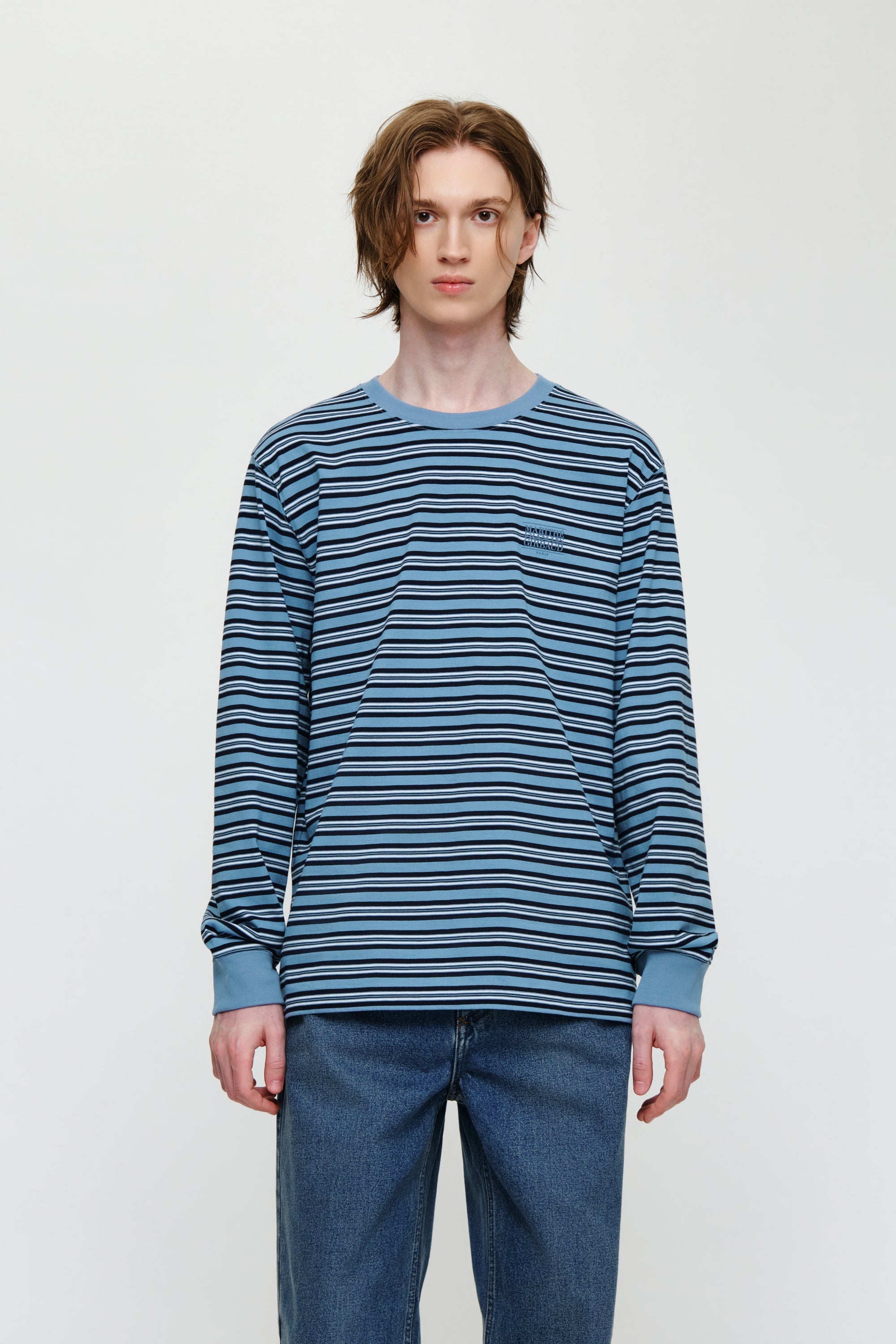 Small Classic Logo Long Sleeve Tee Stripe