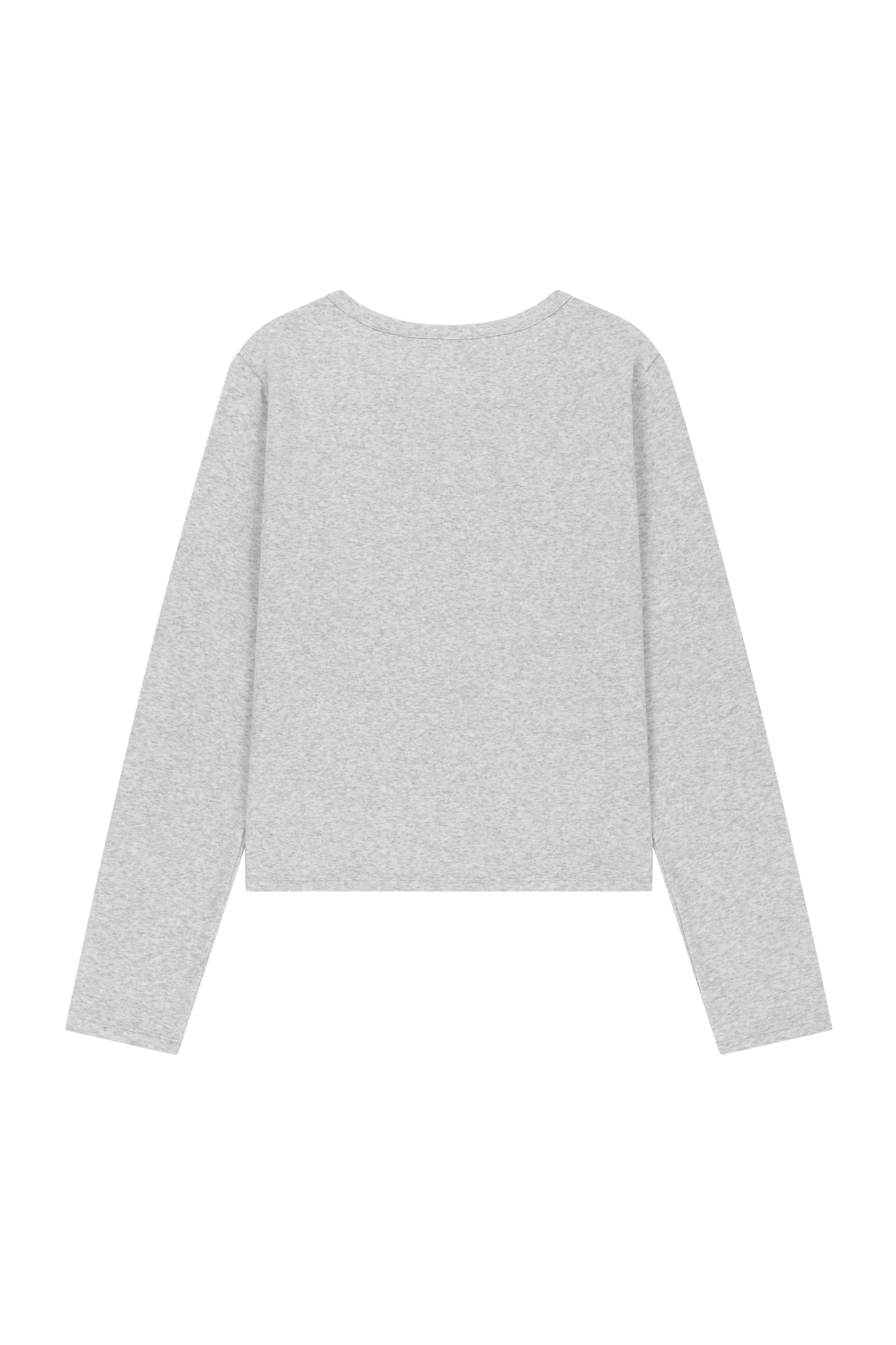 W Basic Cotton Cardigan Light Heather Gray