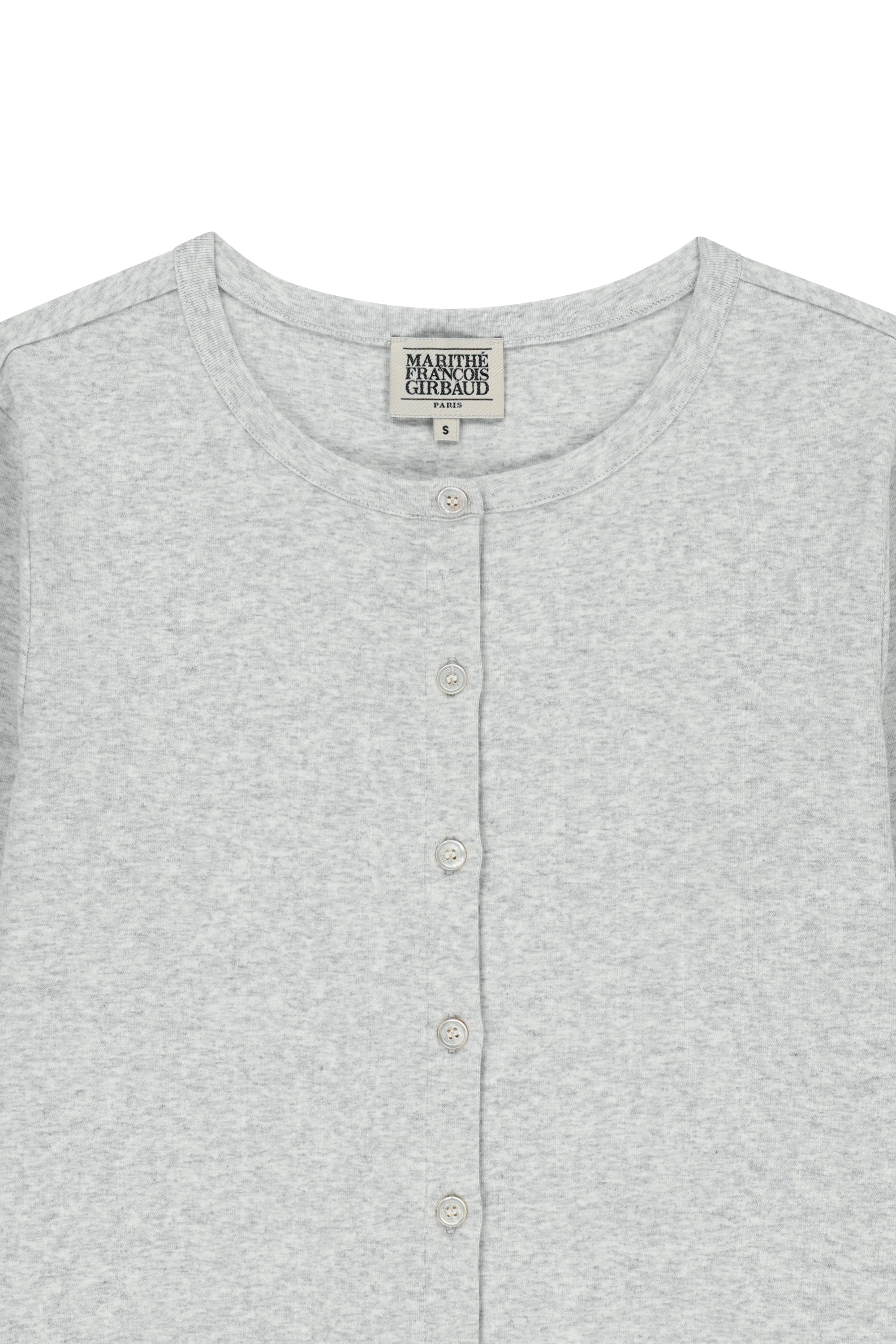 W Basic Cotton Cardigan Light Heather Gray