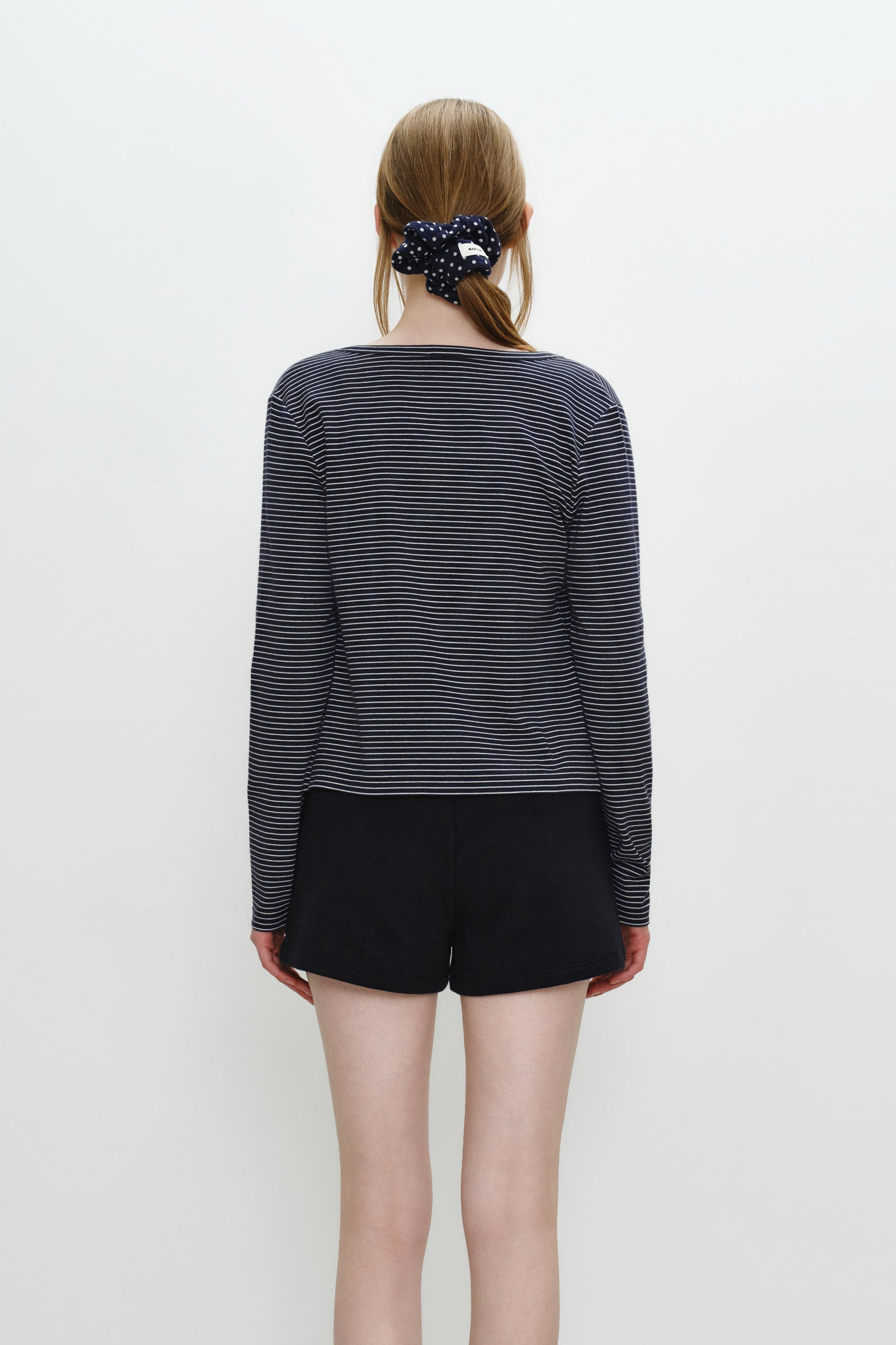 W Basic Cotton Cardigan Navy