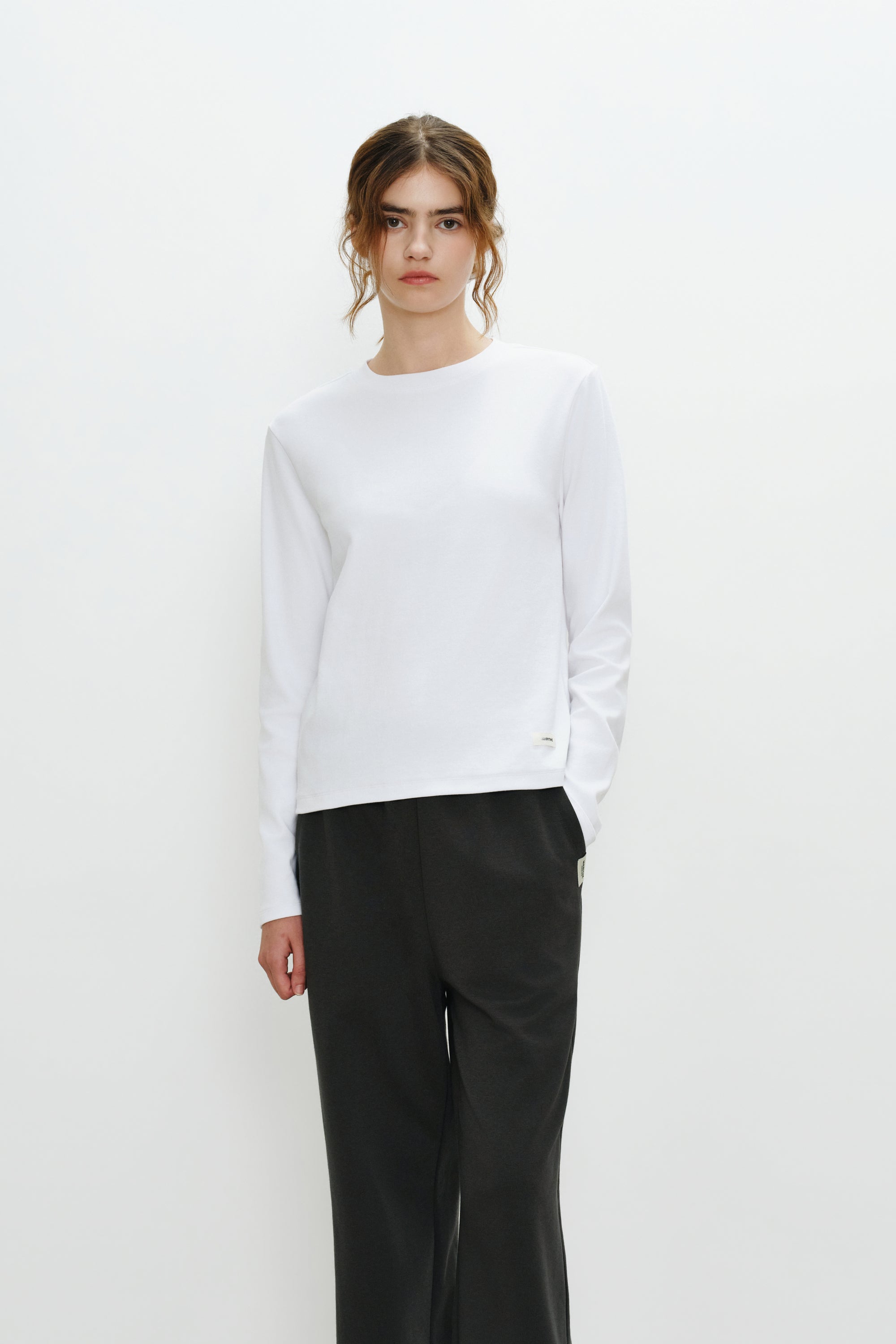 W Basic Long Sleeve White