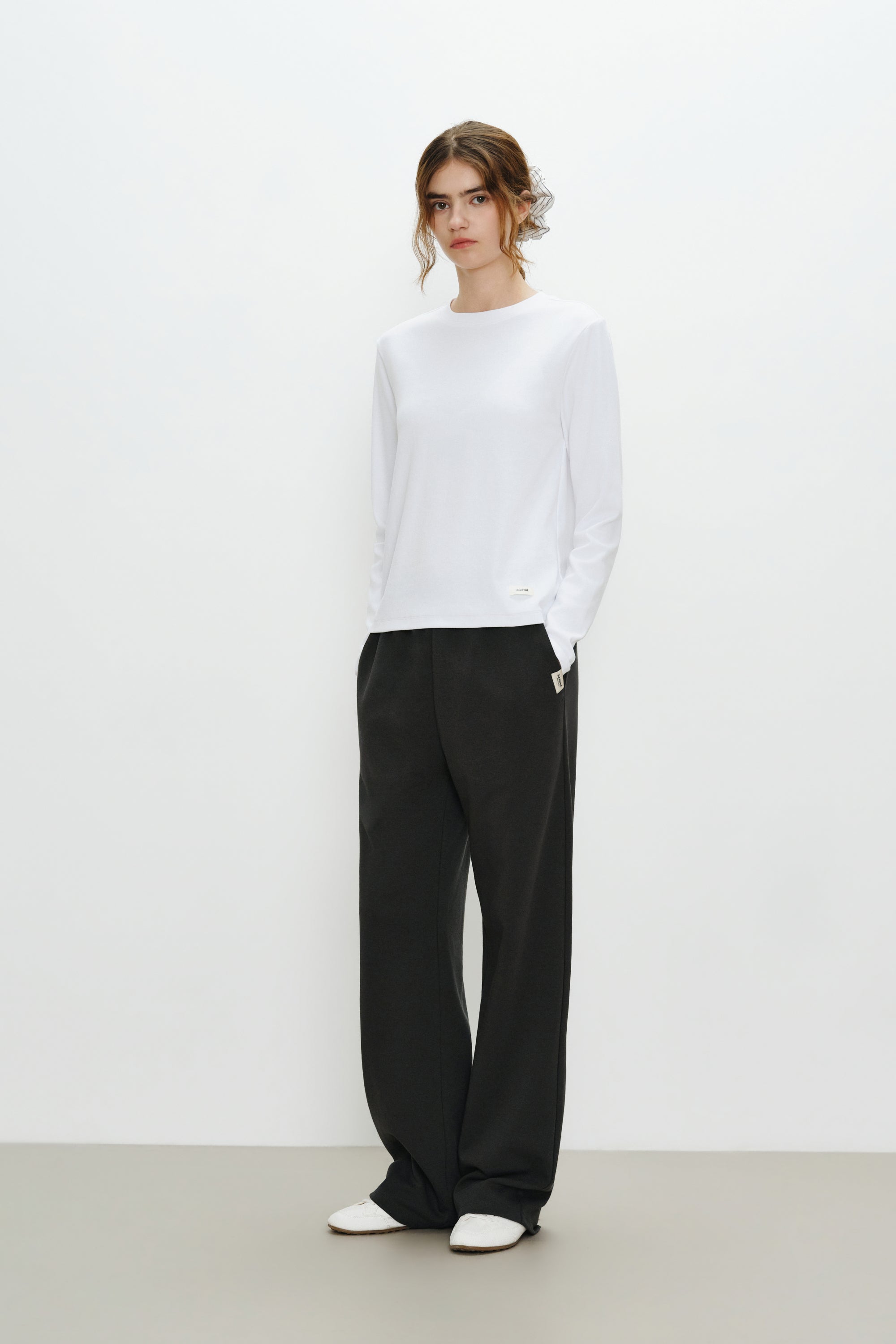 W Basic Long Sleeve White