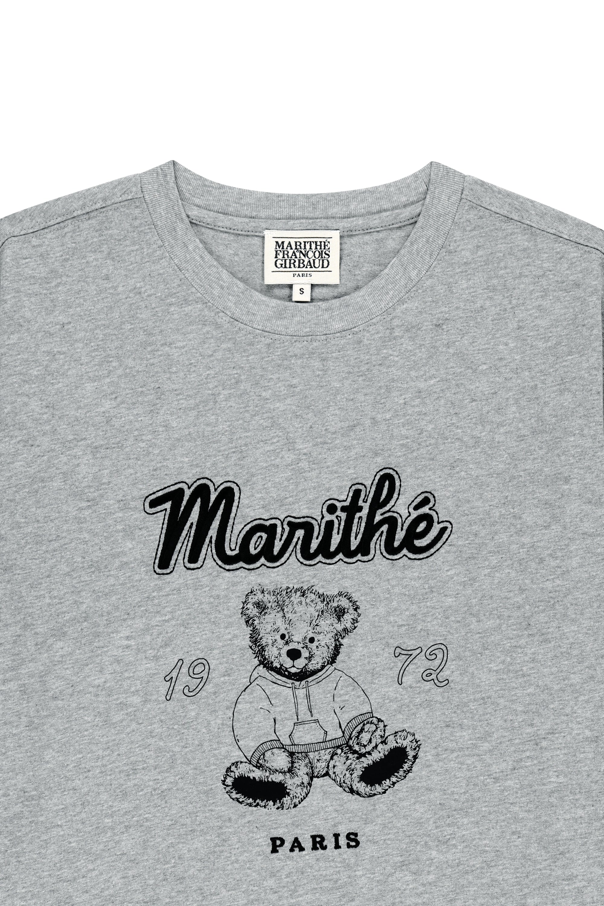Doodle Bear Long Sleeve Tee Heather Gray