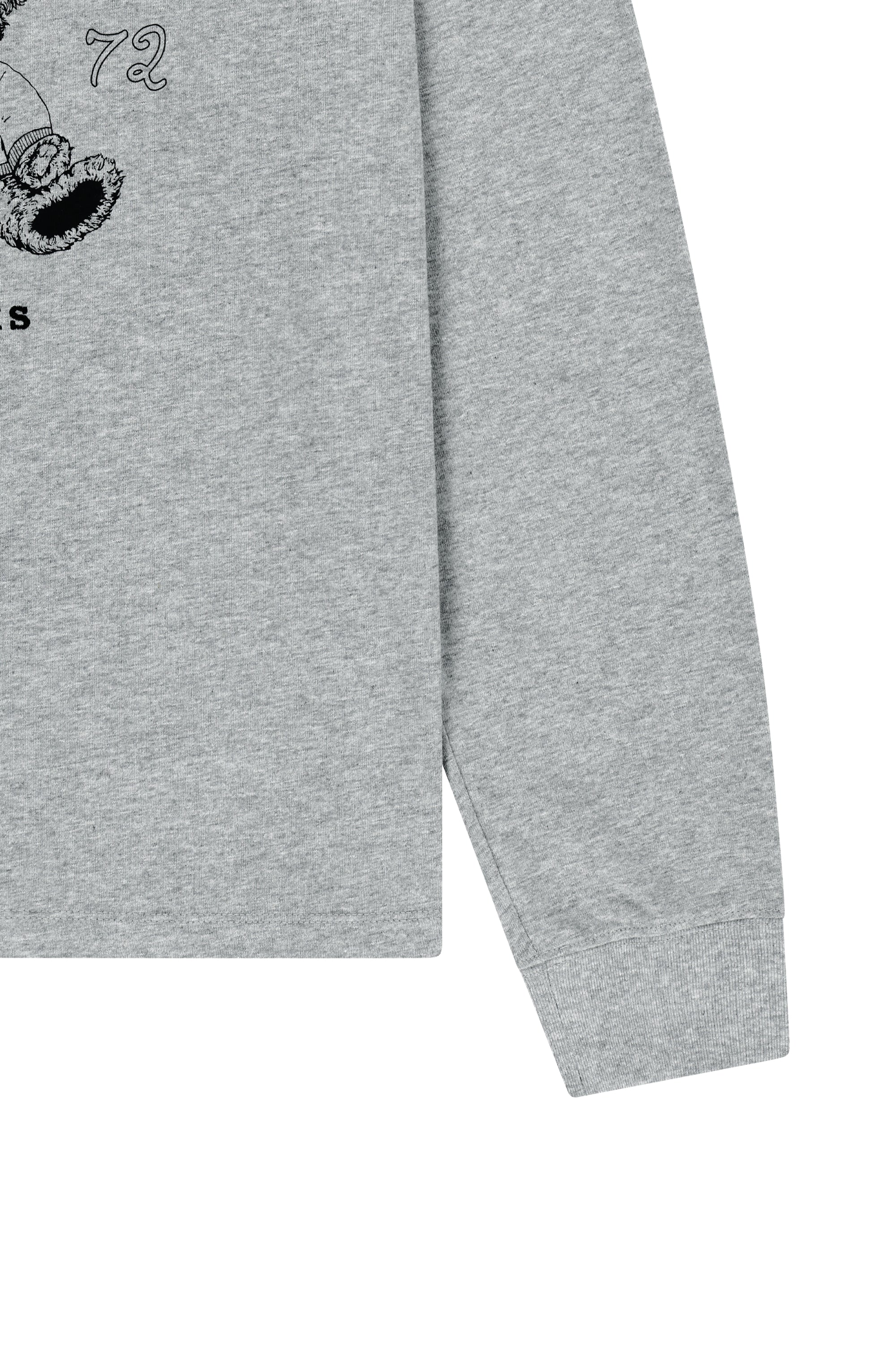 Doodle Bear Long Sleeve Tee Heather Gray