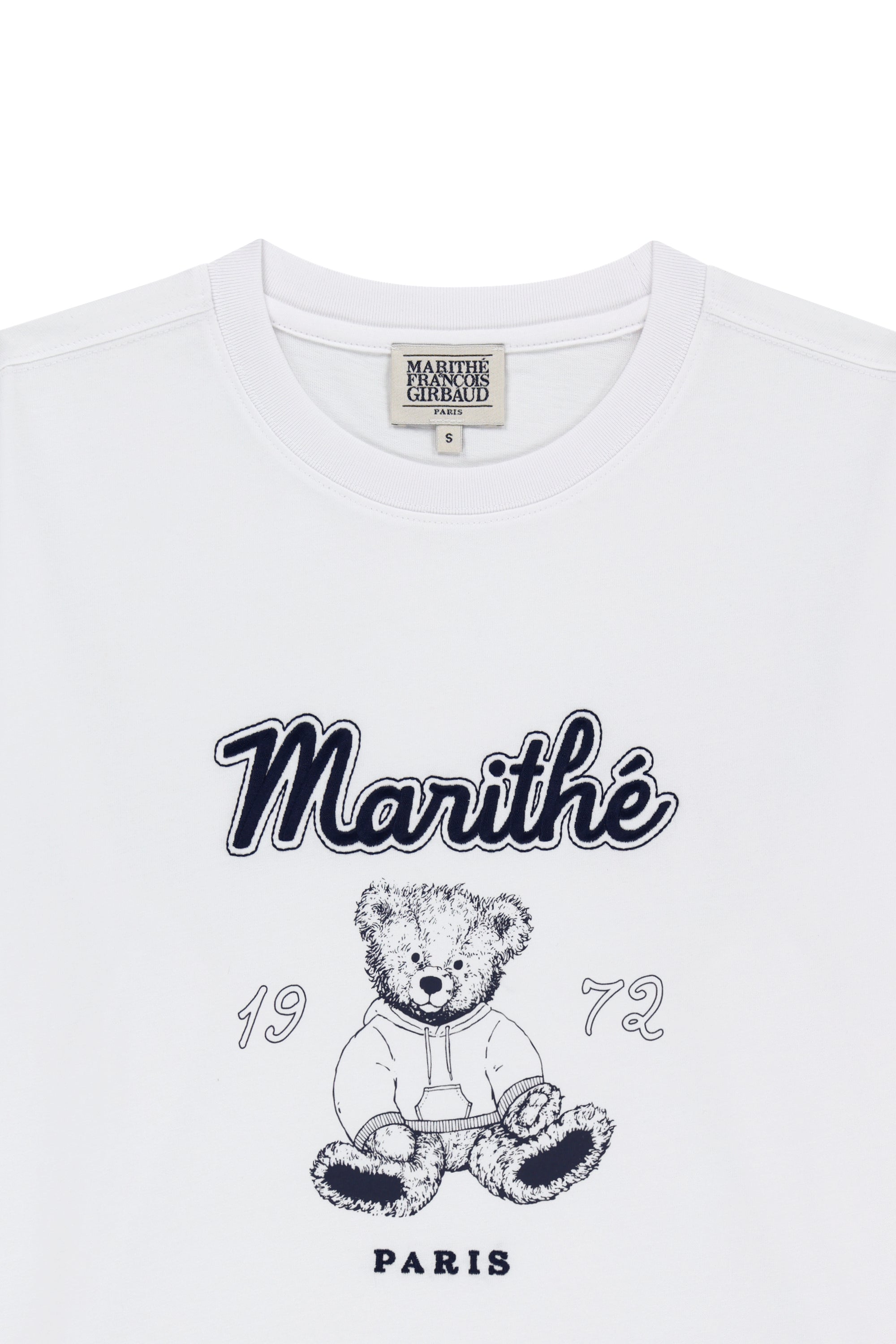Doodle Bear Long Sleeve Tee White