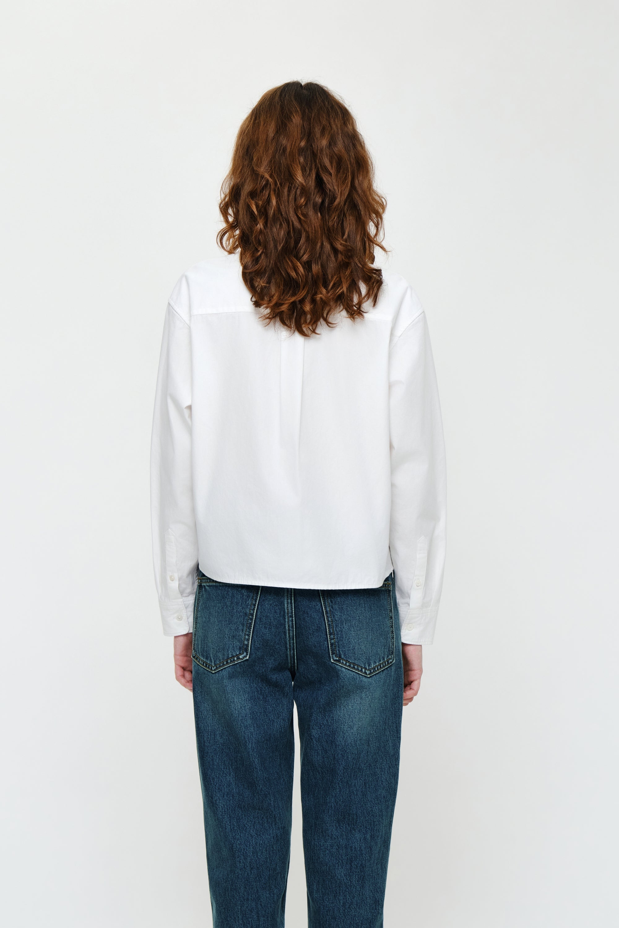 W Micro Classic Logo Cotton Shirt Ivory