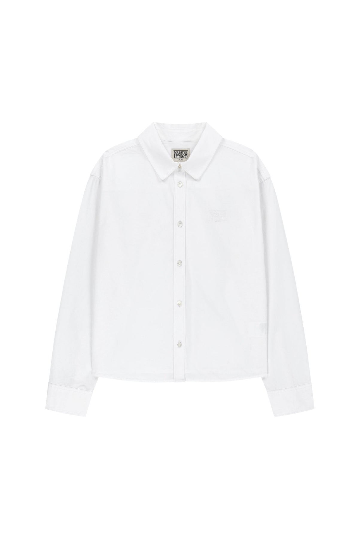W Micro Classic Logo Cotton Shirt Ivory