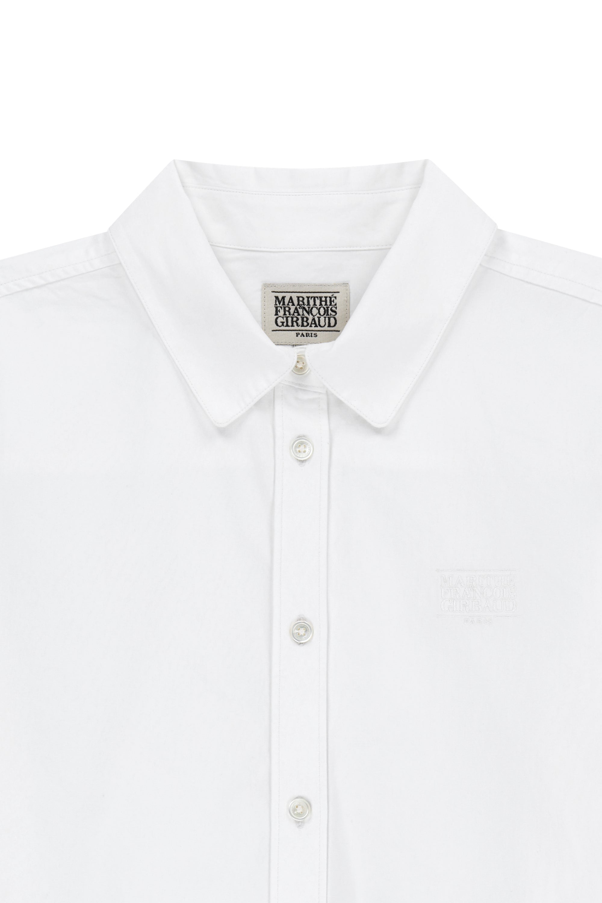 W Micro Classic Logo Cotton Shirt Ivory