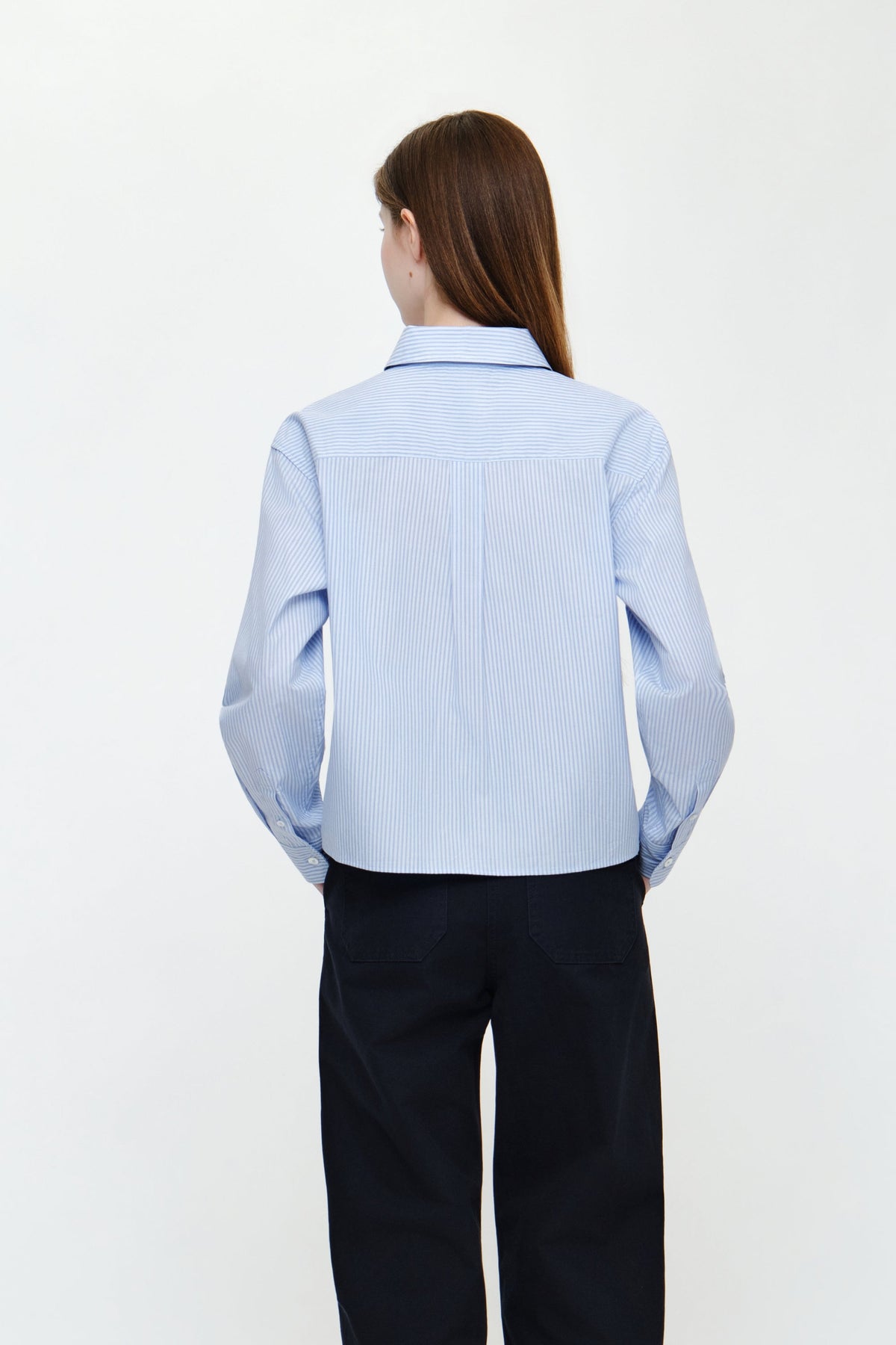 W Micro Classic Logo Cotton Shirt Stripe