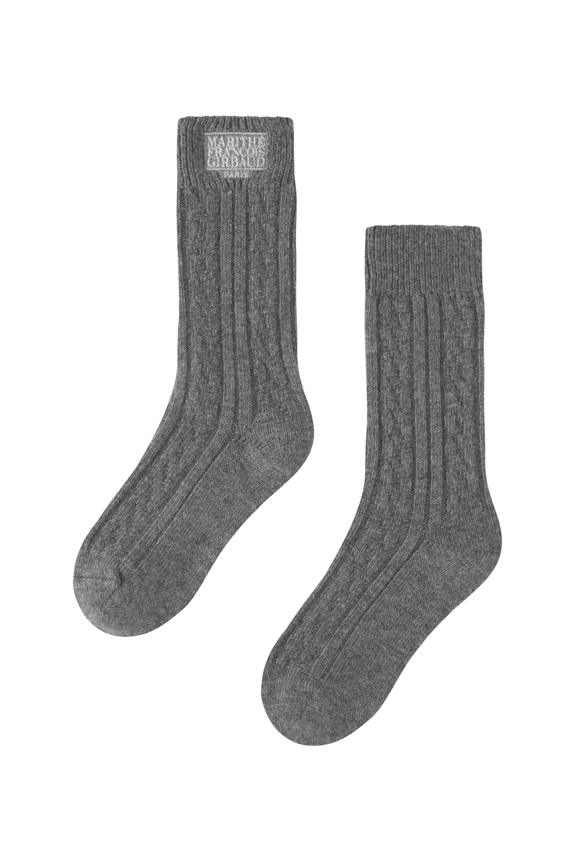 Classic Logo Cable Socks Melange Gray