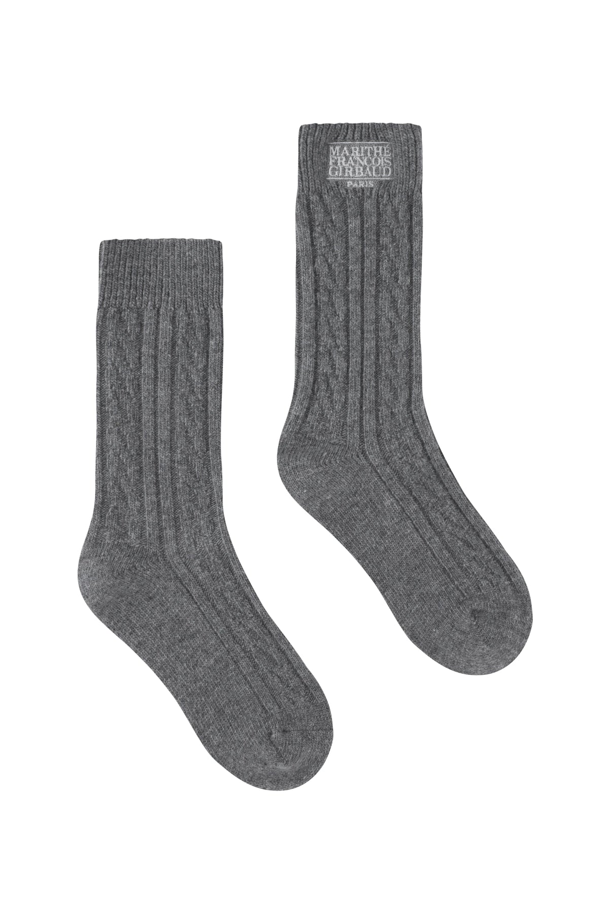 Classic Logo Cable Socks Melange Gray