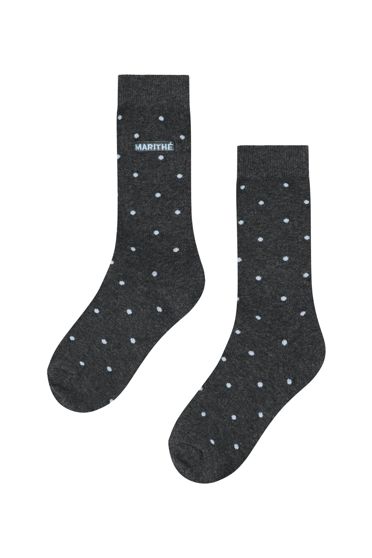 Mini Polka Dot Socks Charcoal
