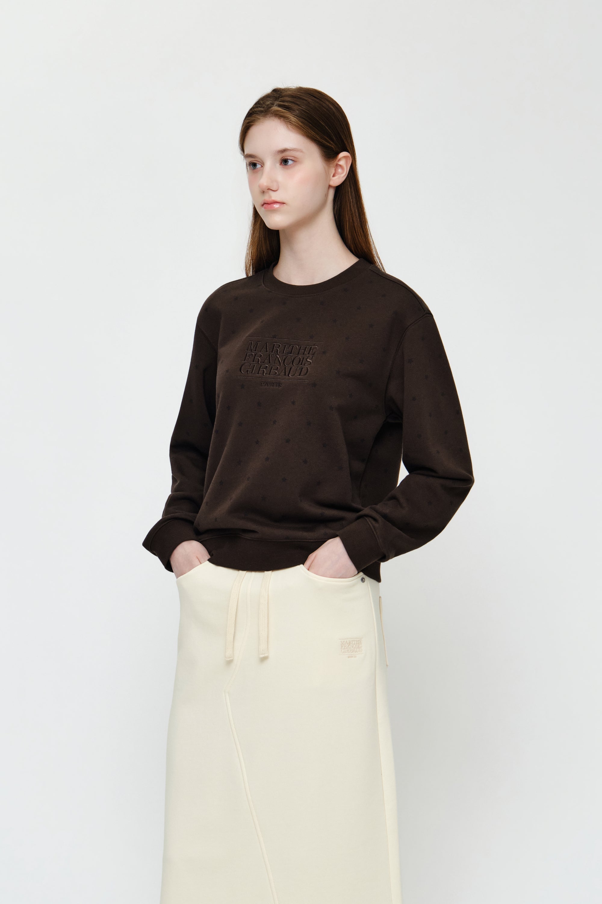 W Classic Logo Sweatshirt Brown