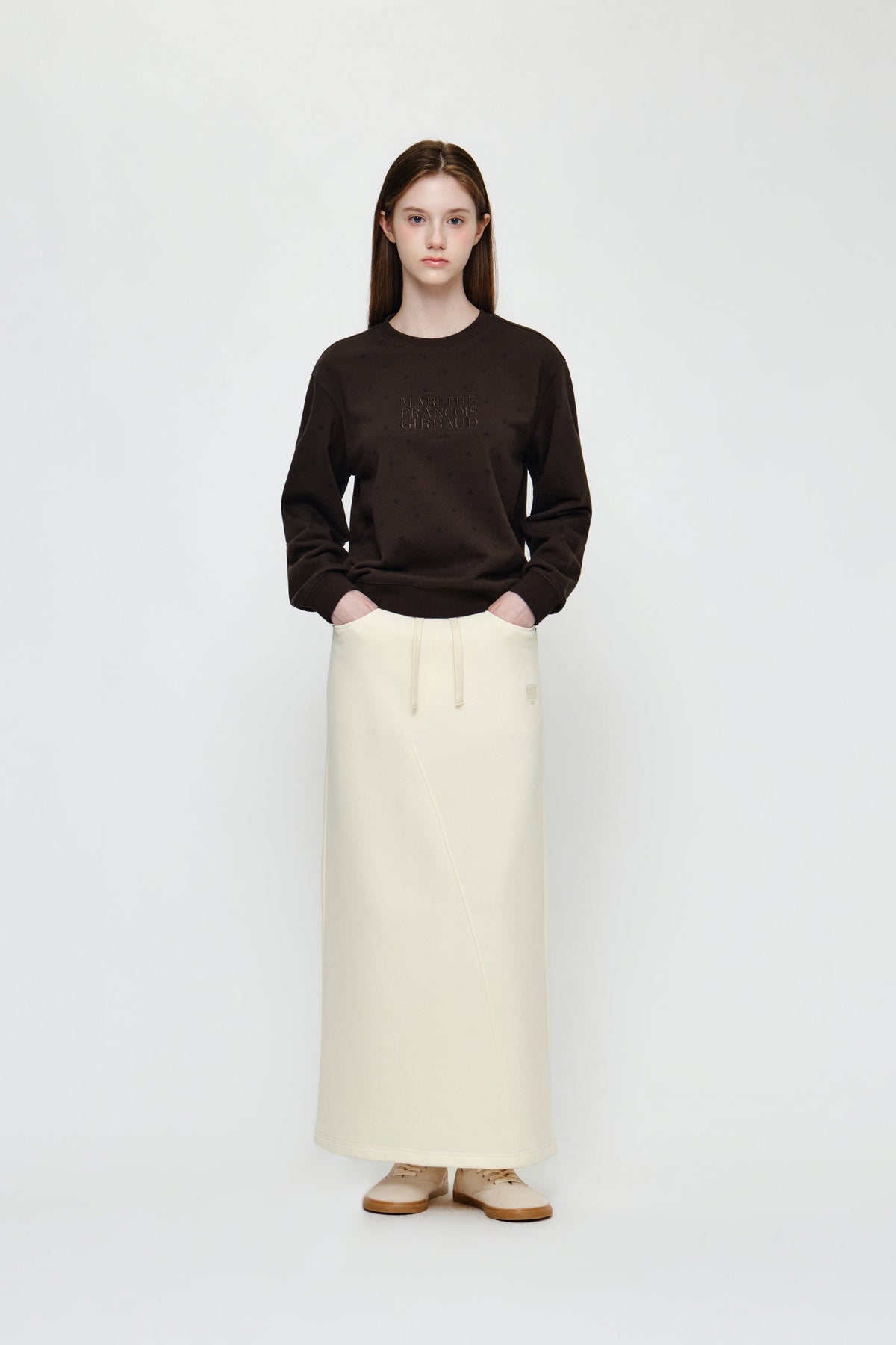 W Classic Logo Sweatshirt Brown