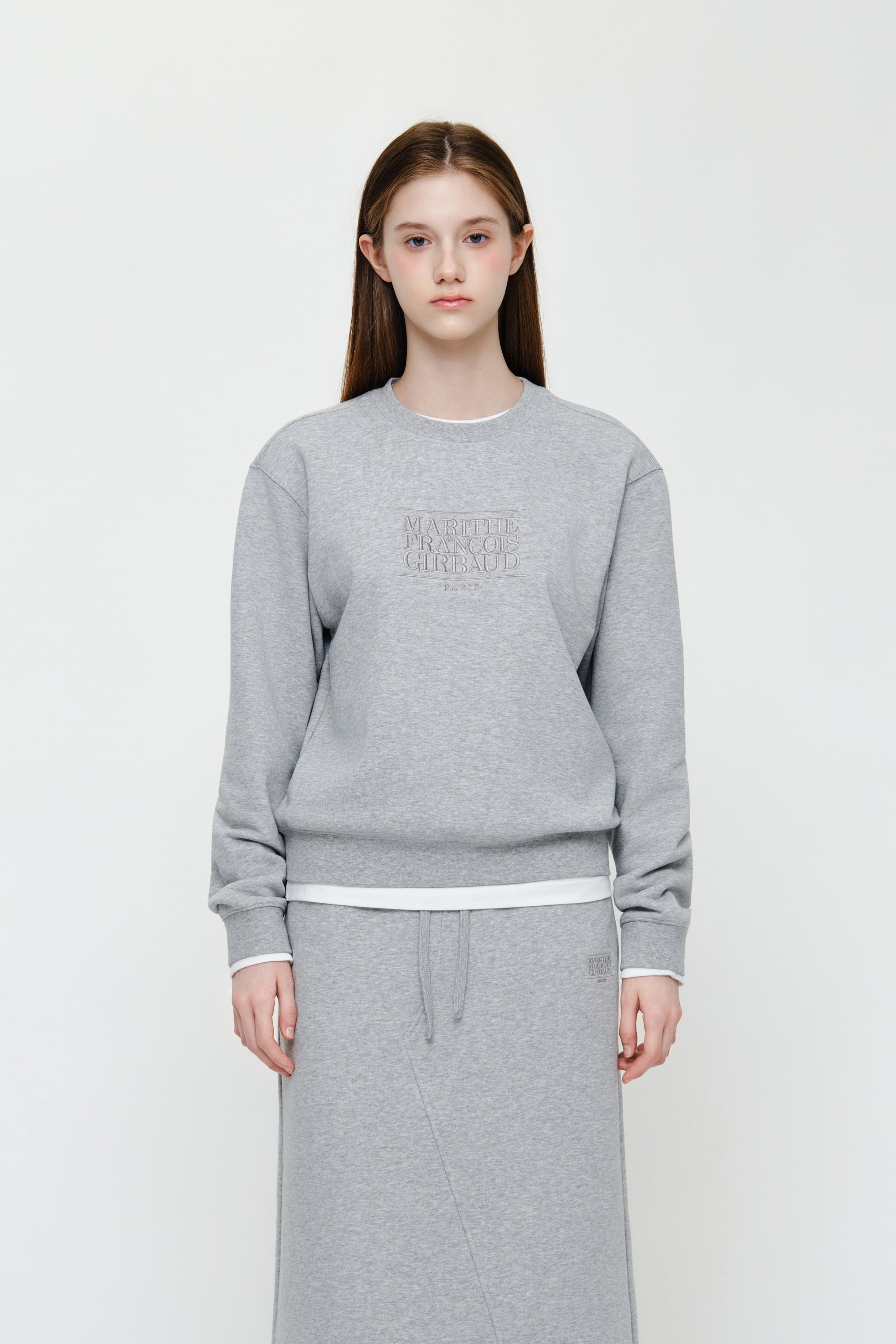 W Classic Logo Sweatshirt Heather Gray