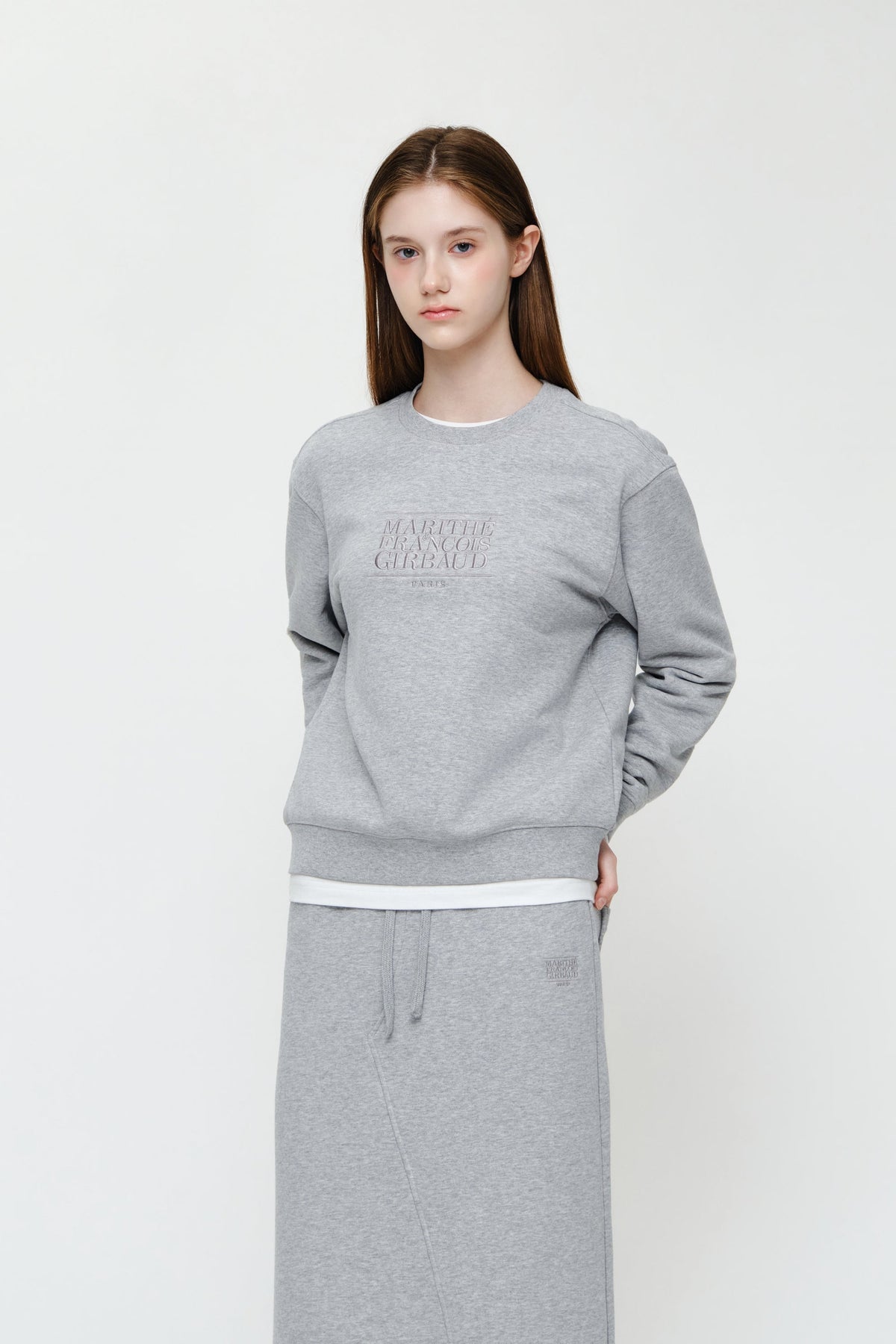 W Classic Logo Sweatshirt Heather Gray