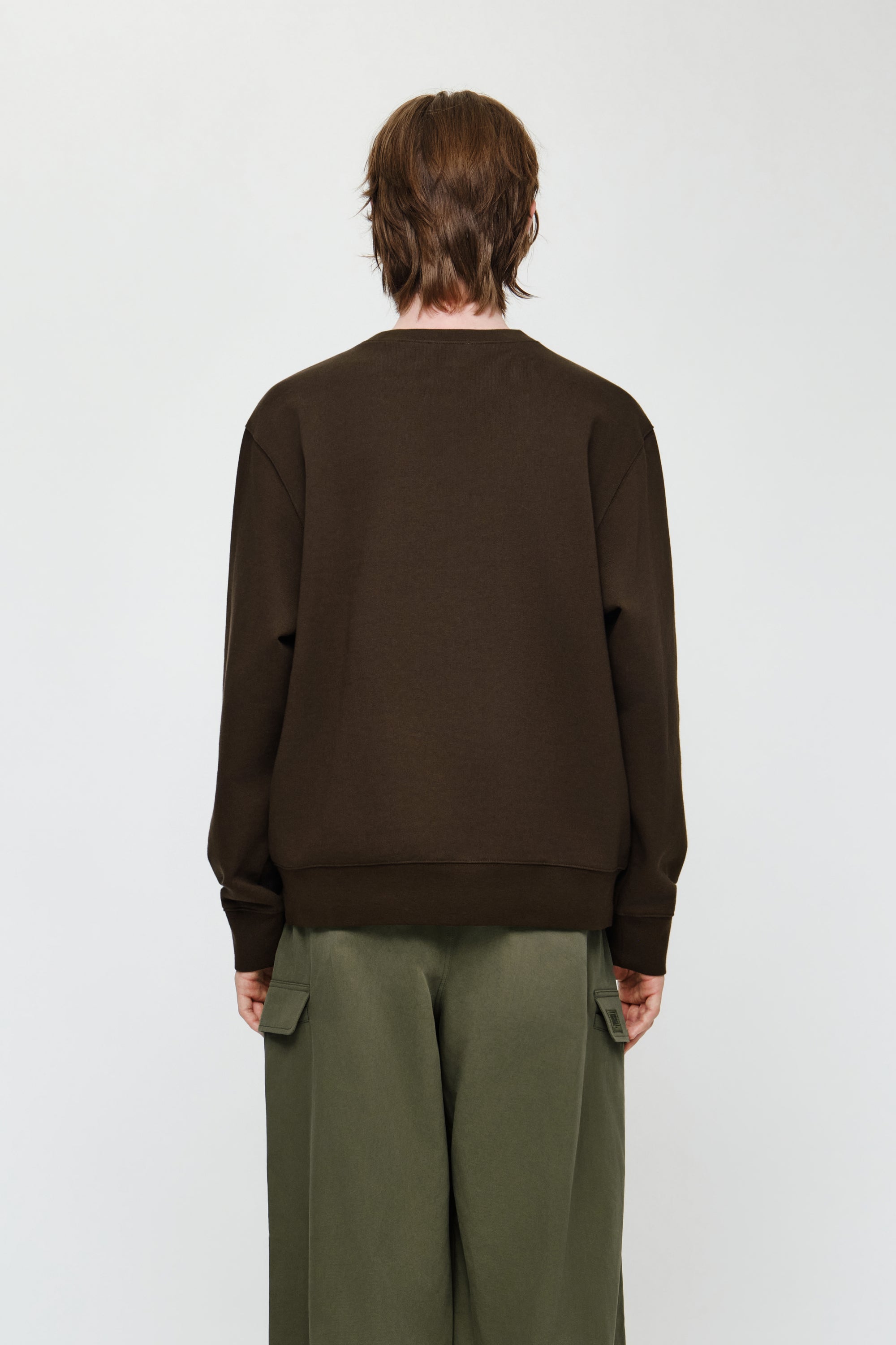 Small Classic Logo Embroidery Sweatshirt Brown