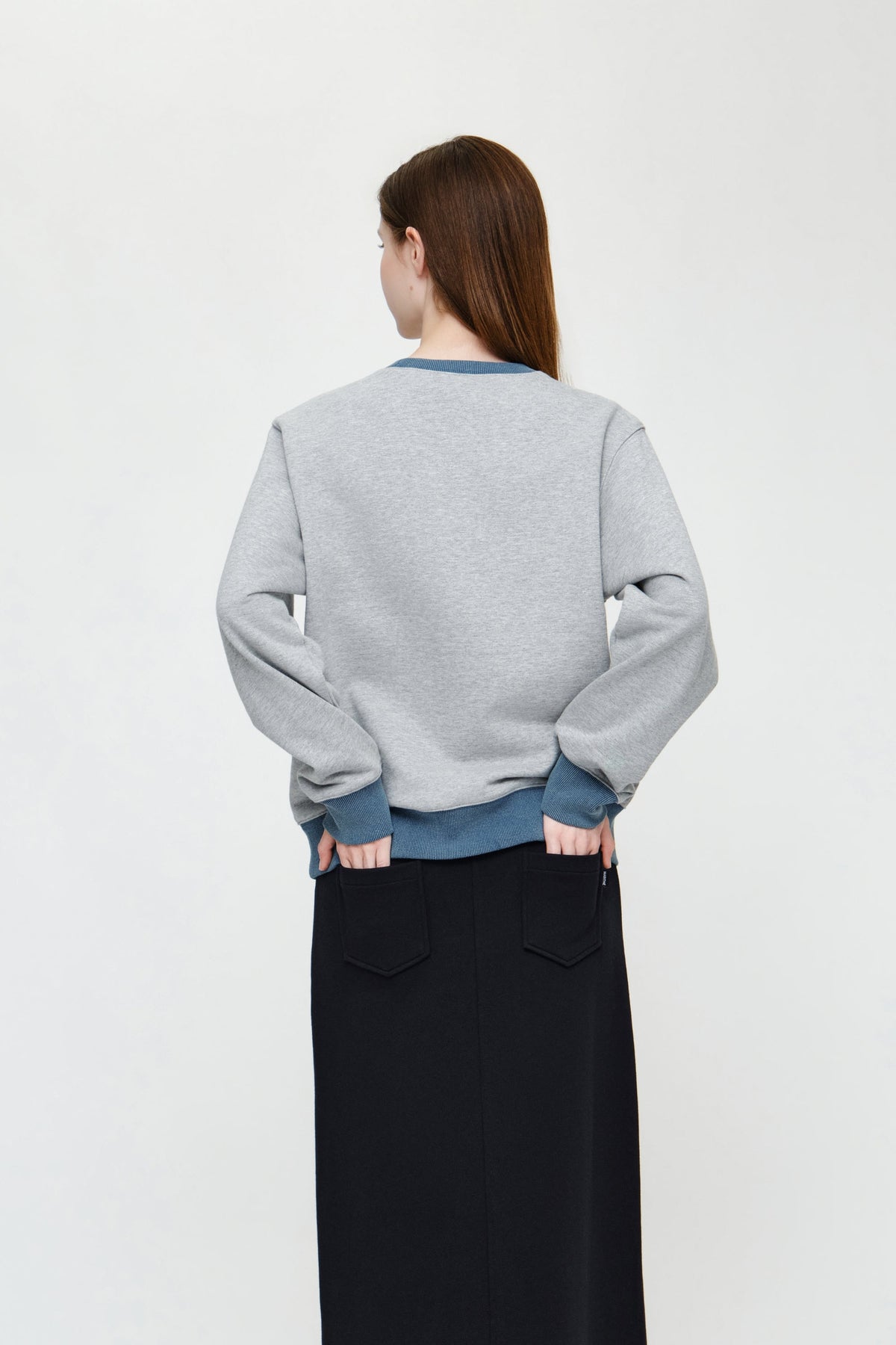 Small Classic Logo Embroidery Sweatshirt Heather Gray