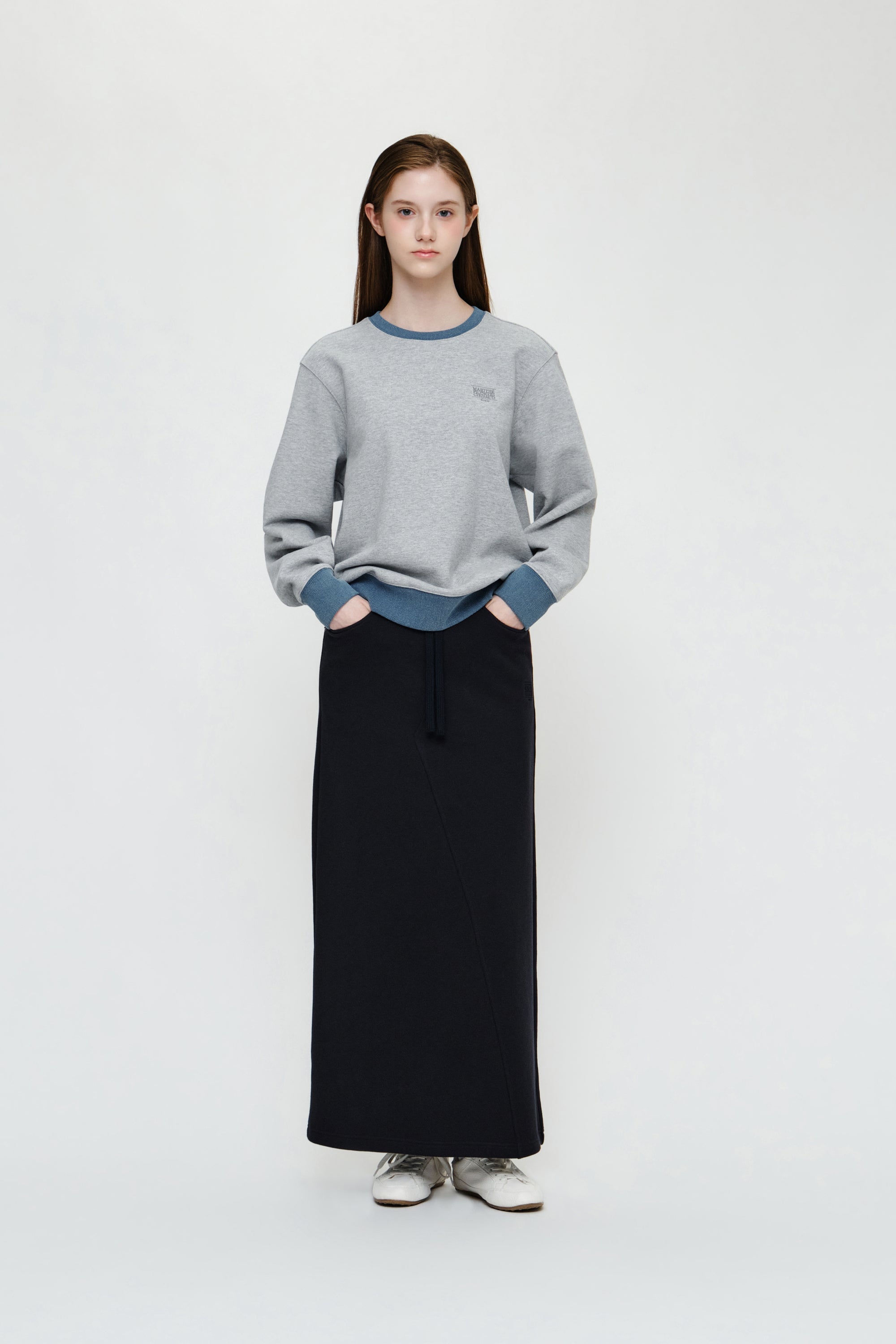 Small Classic Logo Embroidery Sweatshirt Heather Gray