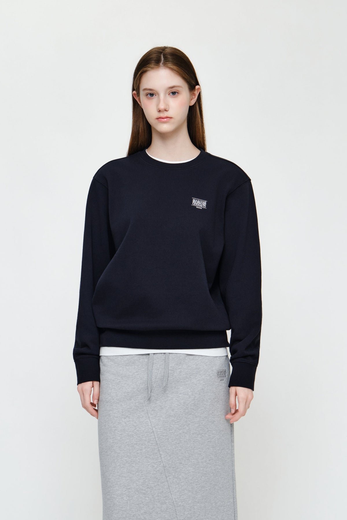 Small Classic Logo Embroidery Sweatshirt Navy