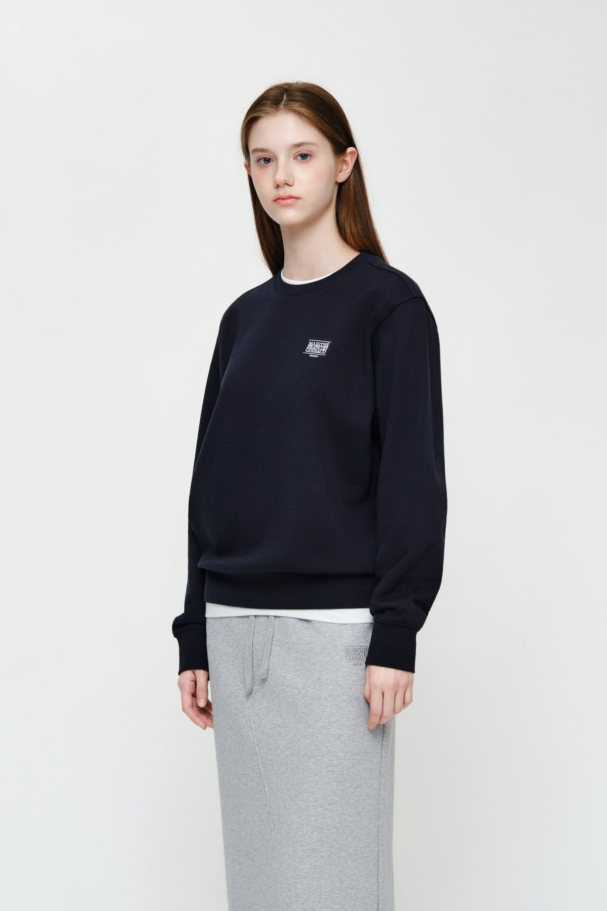Small Classic Logo Embroidery Sweatshirt Navy
