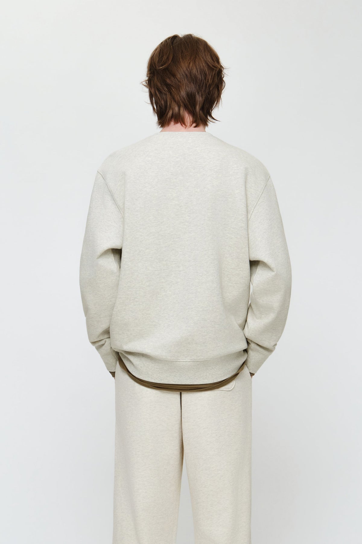 Small Classic Logo Embroidery Sweatshirt Oatmeal