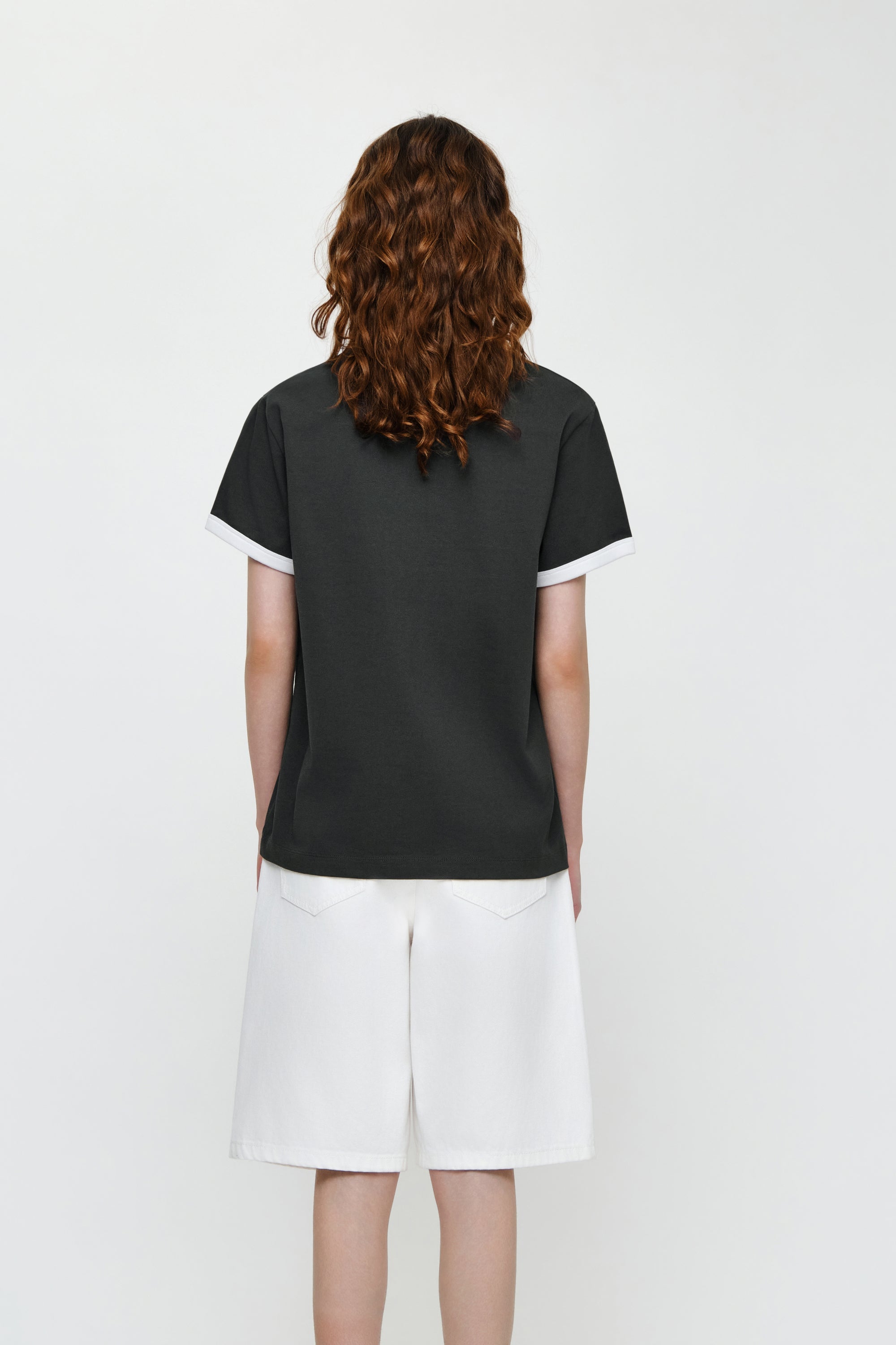 Aerocool Classic Logo Ringer Tee Charcoal