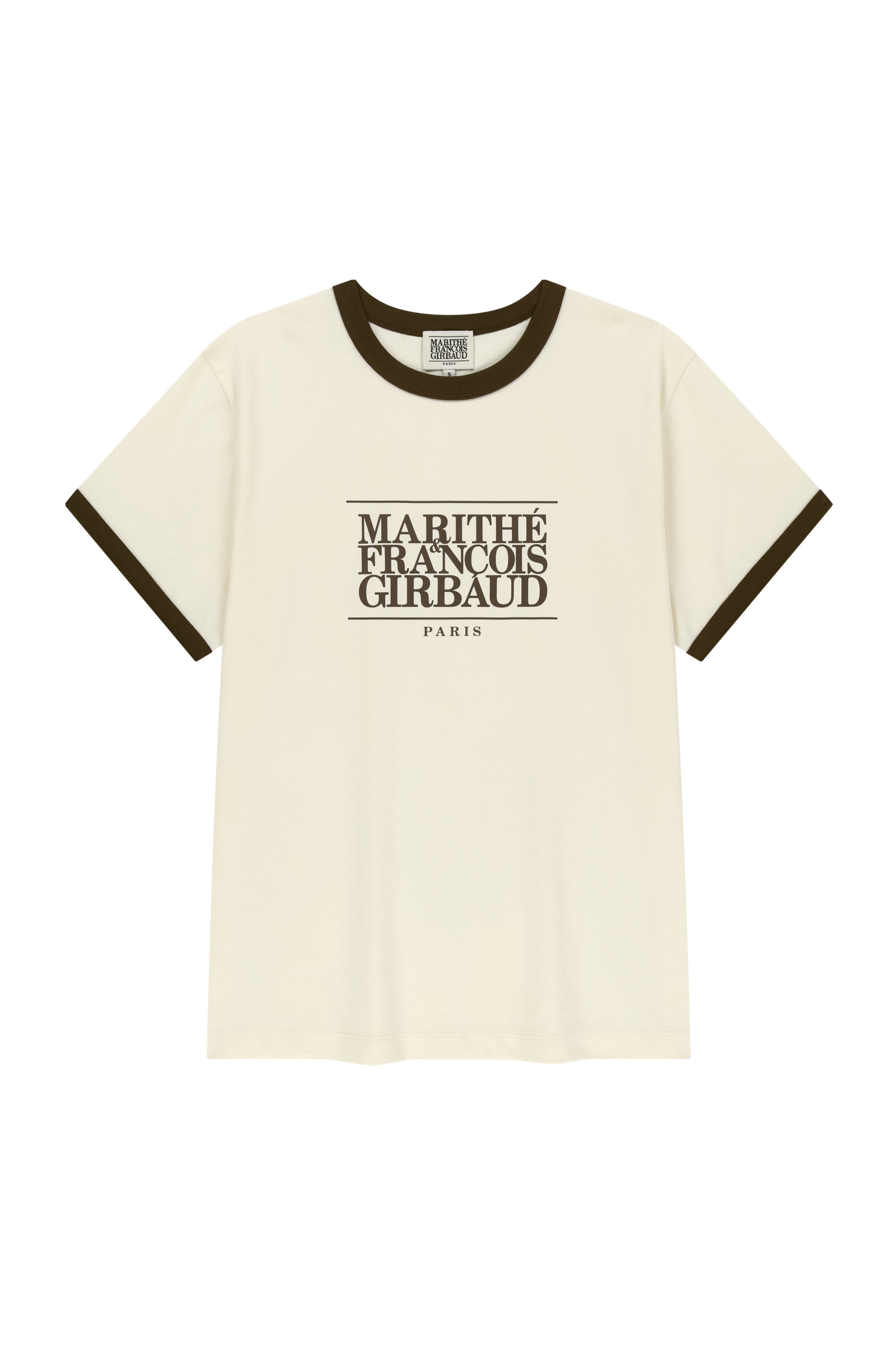 Aerocool Classic Logo Ringer Tee Cream