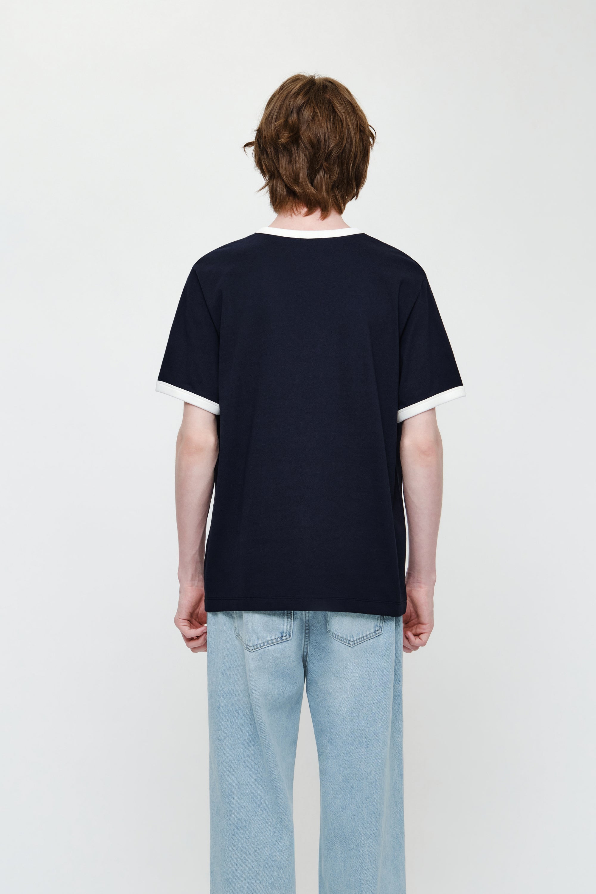 Aerocool Classic Logo Ringer Tee Navy